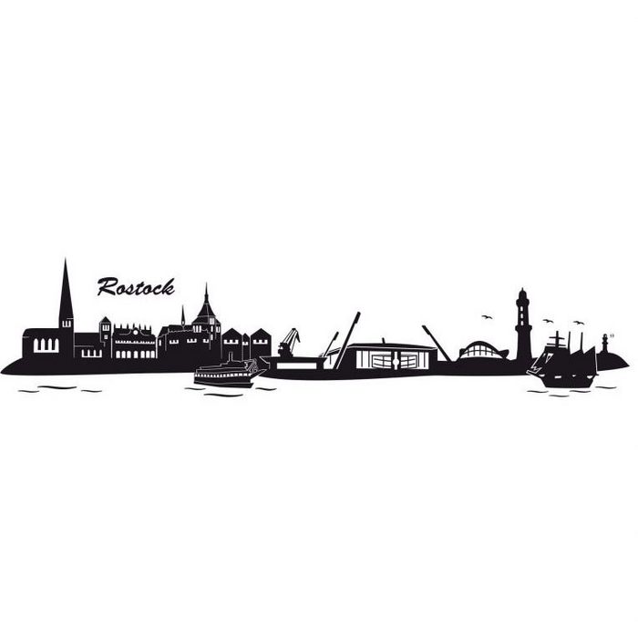 Wall-Art Wandtattoo Hansa Rostock Skyline mit Logo (1 St)