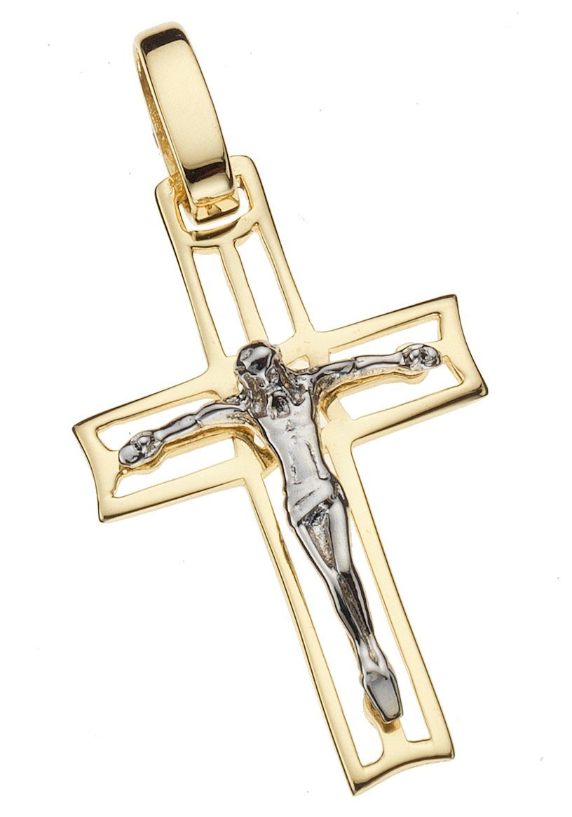 Kreuzanhänger Schmuck Geschenk Gold 333 Halsschmuck Anhänger für Halskette Kreuz