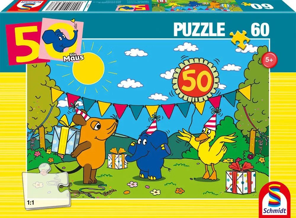 Schmidt Spiele Puzzle Alles Liebe zum Geburtstag, 50. Geburtstag Elefant, 6 günstig online kaufen