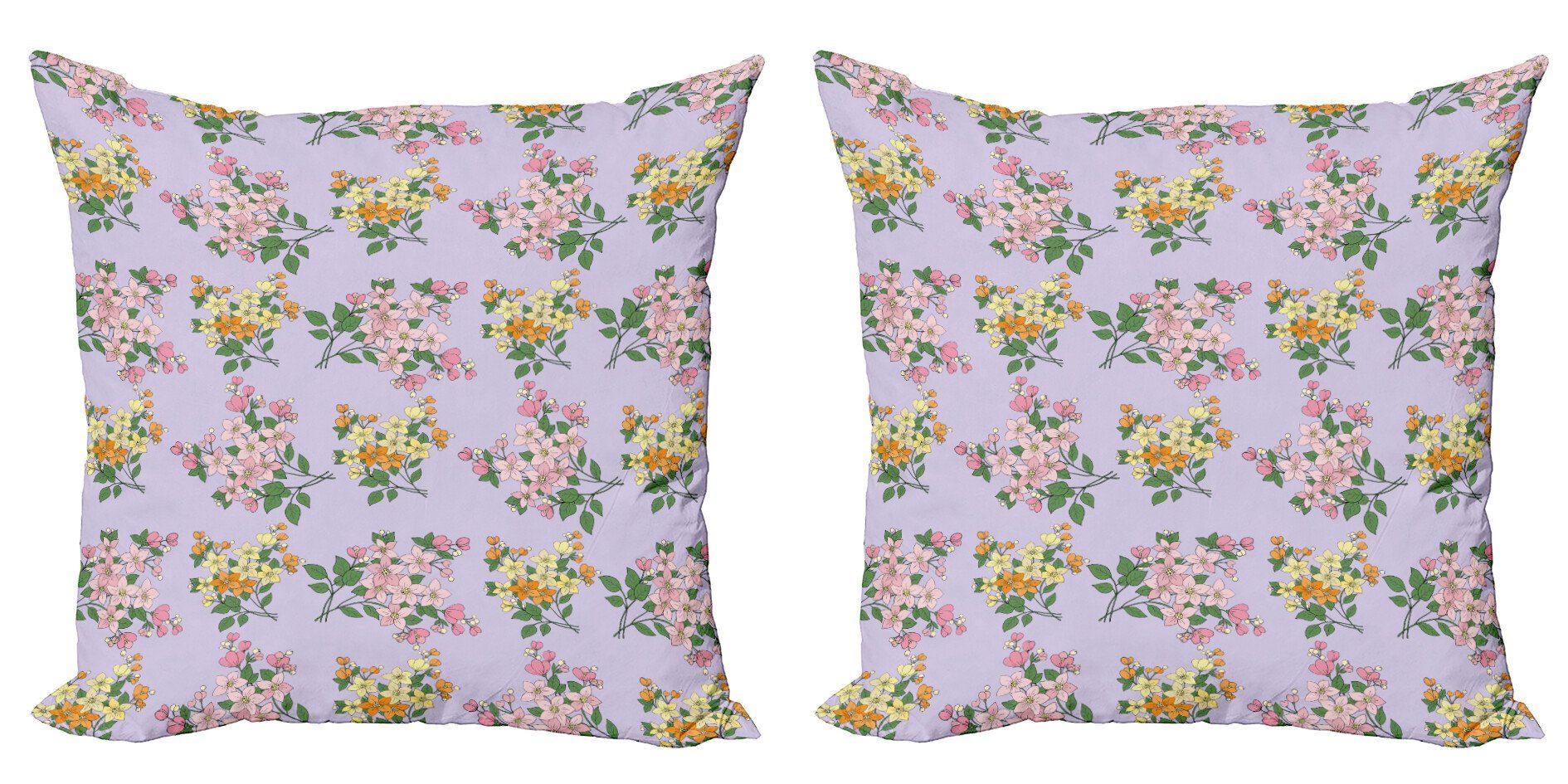 Doppelseitiger Kissenbezüge Modern der Stück), Abakuhaus Blumenstrauß Blumen Digitaldruck, Stil Blumen (2 Accent
