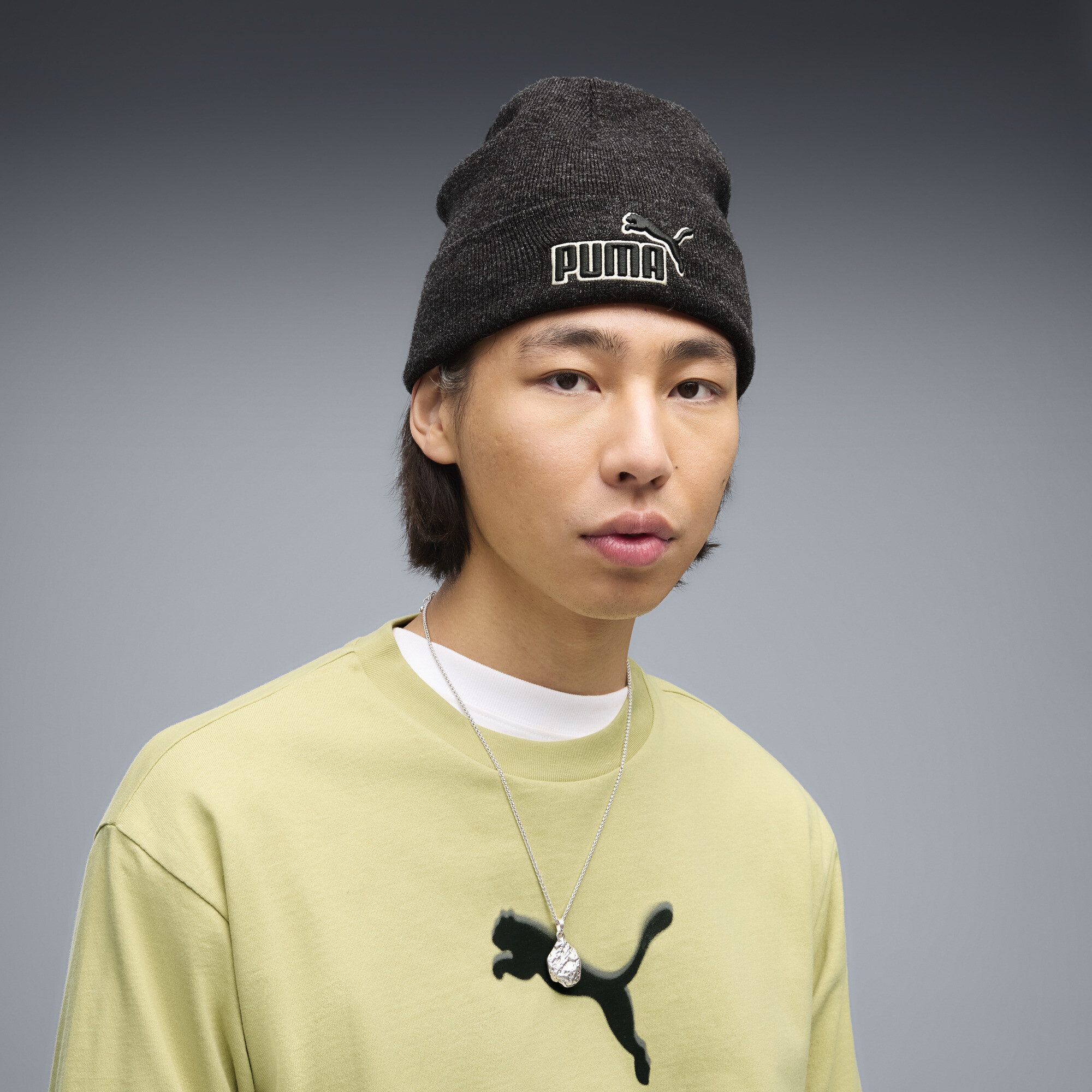 PUMA Beanie Essentials Elevated Heather Beanie mit mittelhoher Krone