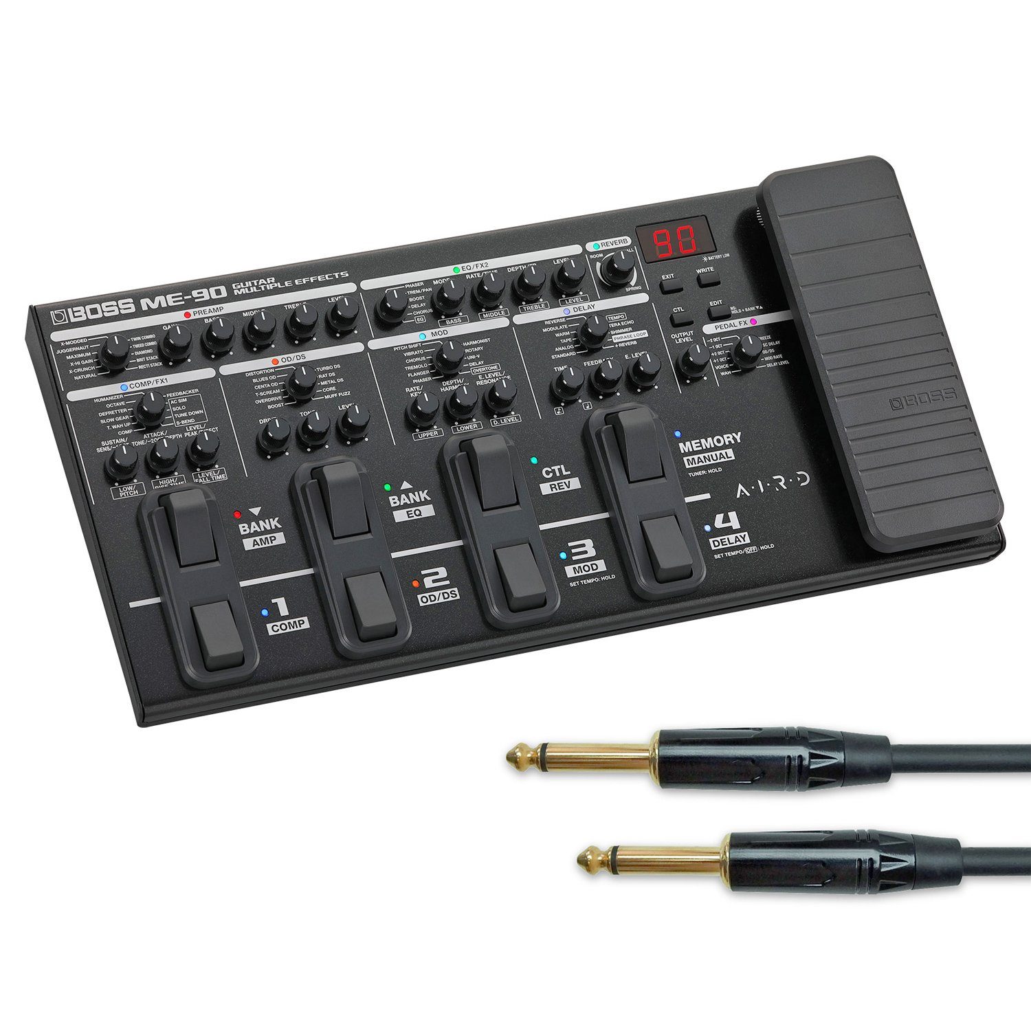 E-Gitarre Boss ME-90 Multi-Effektgerät für Gitarre mit Kabel