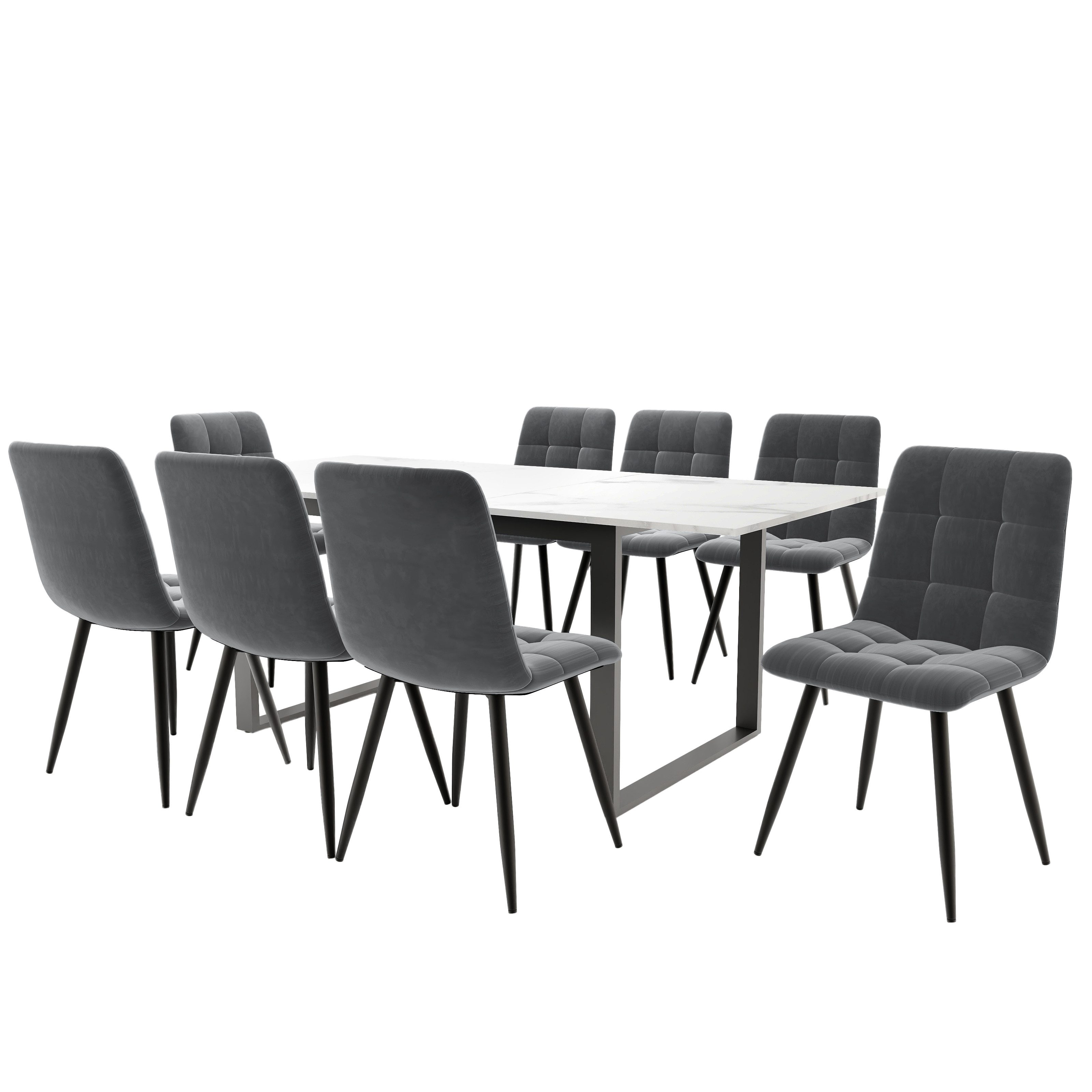 OKWISH Esstisch Essgruppe,Esstisch mit Stühlen Set, günstig online kaufen