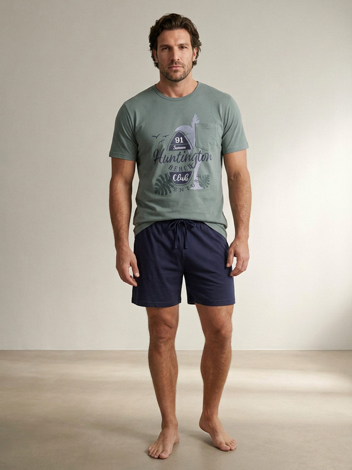 Henry Terre Shorty Pyjama Set Shorty - Beach