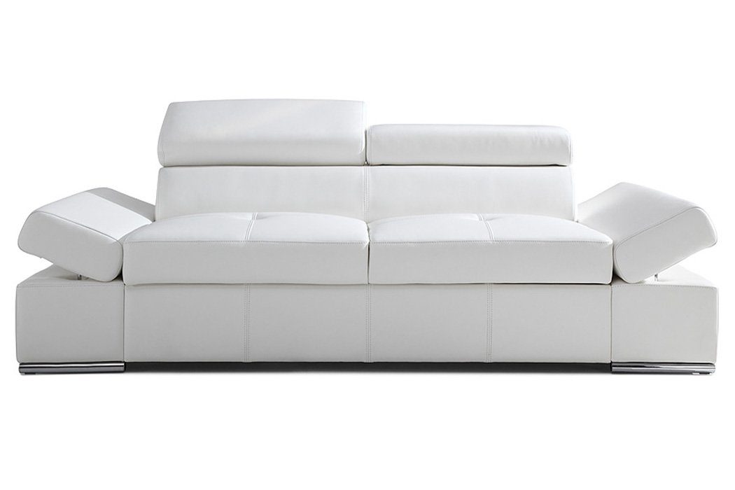 Sitzer mit Bettfunktion, Sofa Design Weiß Polster Made 2,5 JVmoebel in Modern Europe Couch