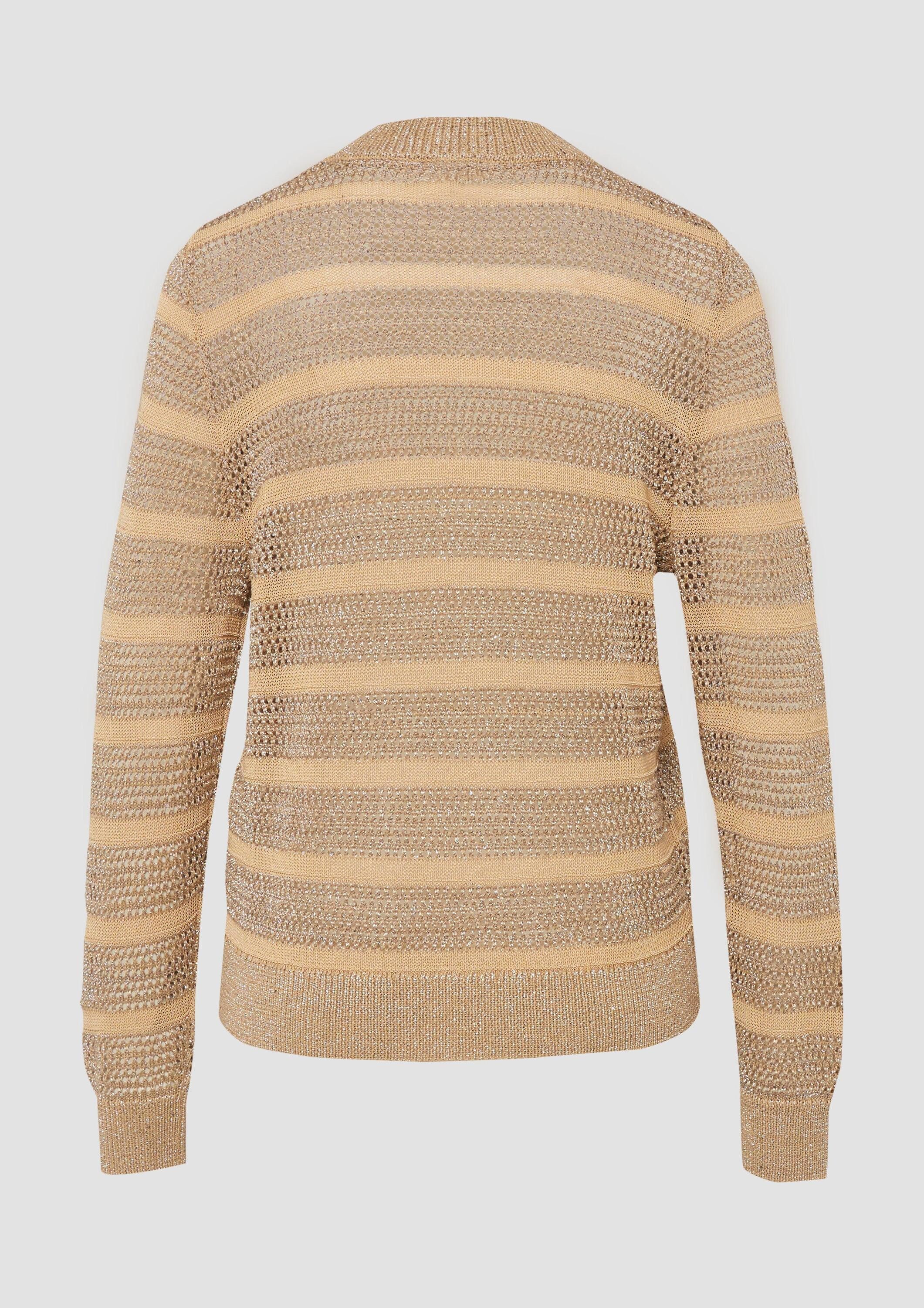 s.Oliver Cardigan Strickjacke Strickjacke mit Glitzergarn und Pailletten