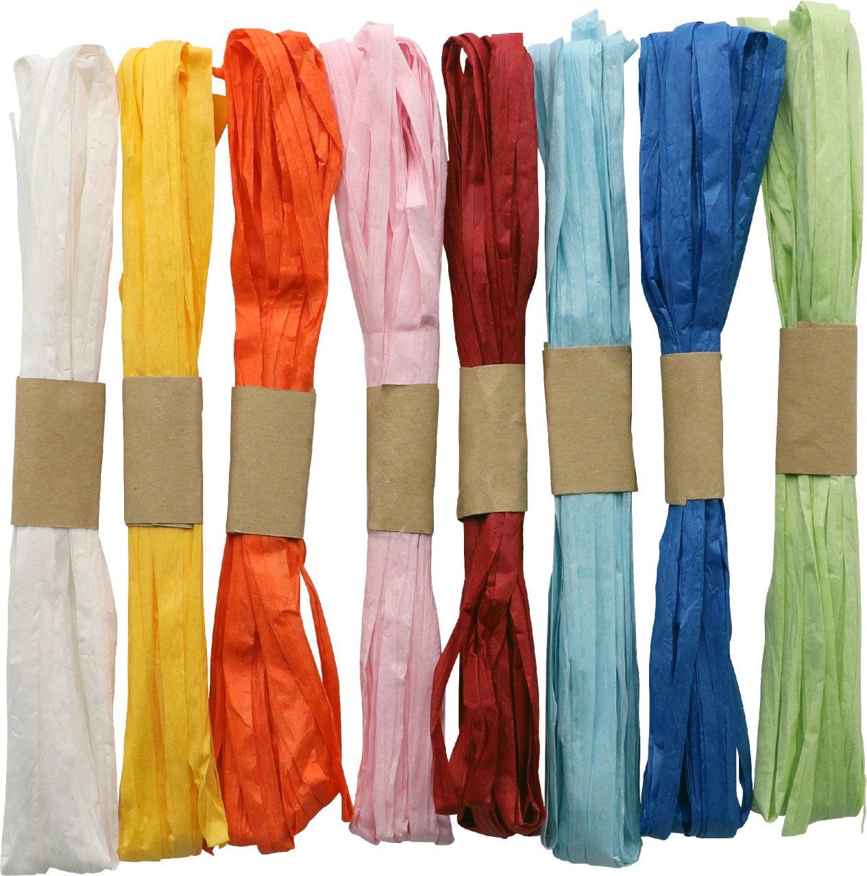 Glorex Bastelnaturmaterial Glorex Papier-Schnur 5 m 8 Farben