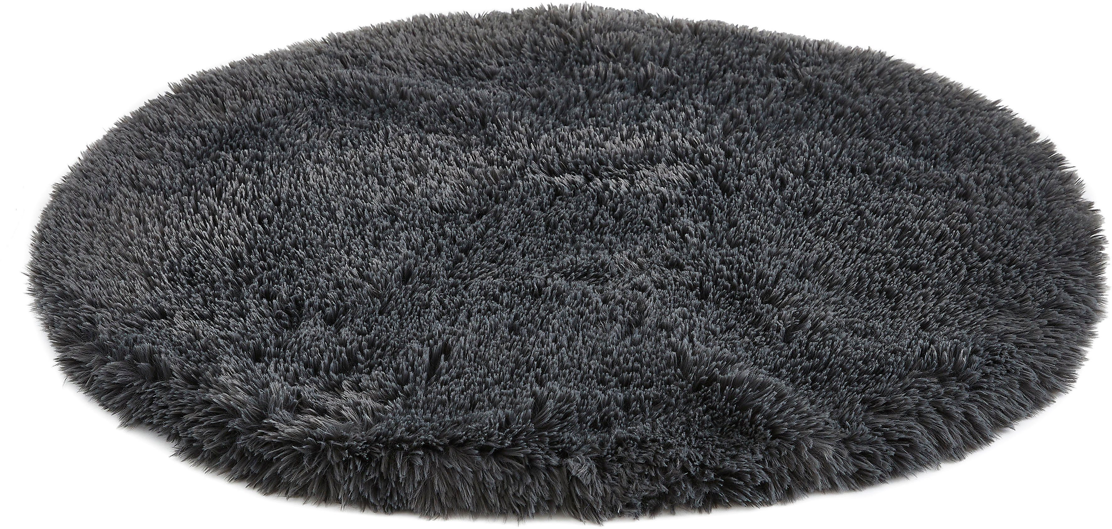 OTTO home Stuhlkissen Sitzauflage Alpa, Kunstfell, 4er Set, ungepolstert, rund, Ø 34 cm, sehr weich, waschbar