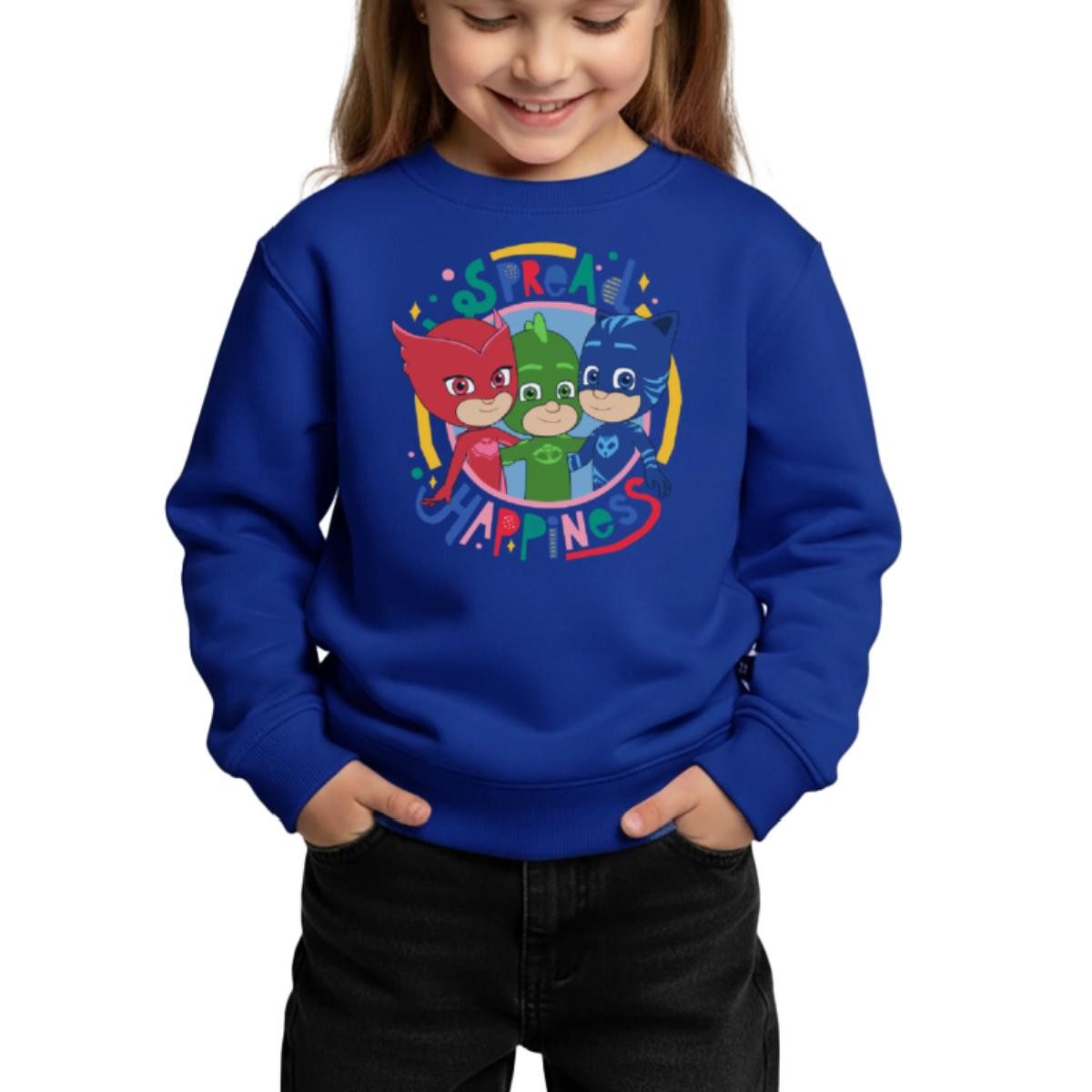 Sweatshirt PJ Masks Gruppenbild Eulette Gekko Catboy Kinder Premium Pullover