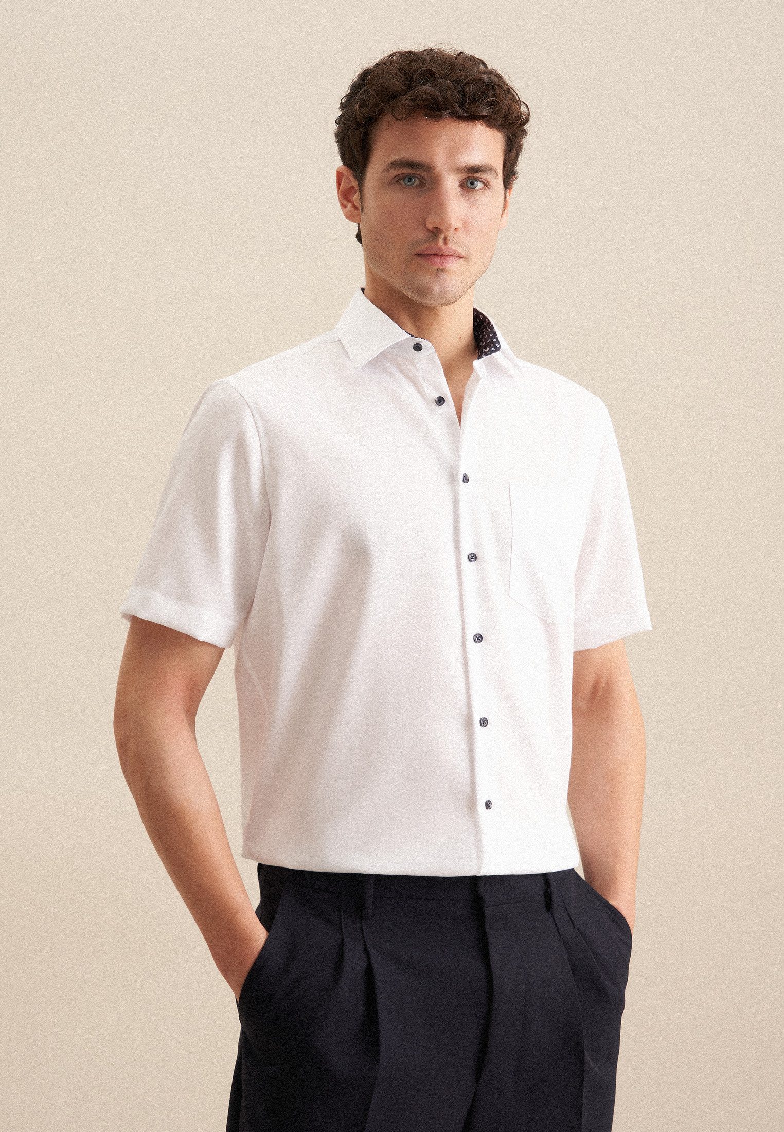 seidensticker Businesshemd Regular Regular 1/2 Kentkragen Uni günstig online kaufen