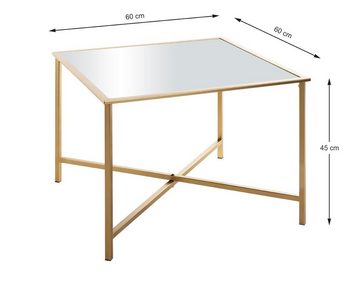 HAKU Beistelltisch HAKU Möbel Beistelltisch - lackiert-gold - H. 45cm x B. 60cm