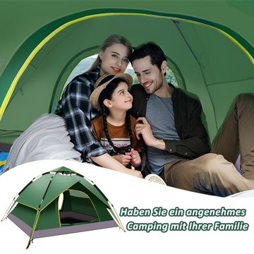 CALIYO Kuppelzelt 2-3 Personen Pop Up Zelt Camping Zelt Automatisches Sofortzelt, (1 tlg), Doppelschicht Winddichte Ultraleichte Kuppelzelt UV Schutz