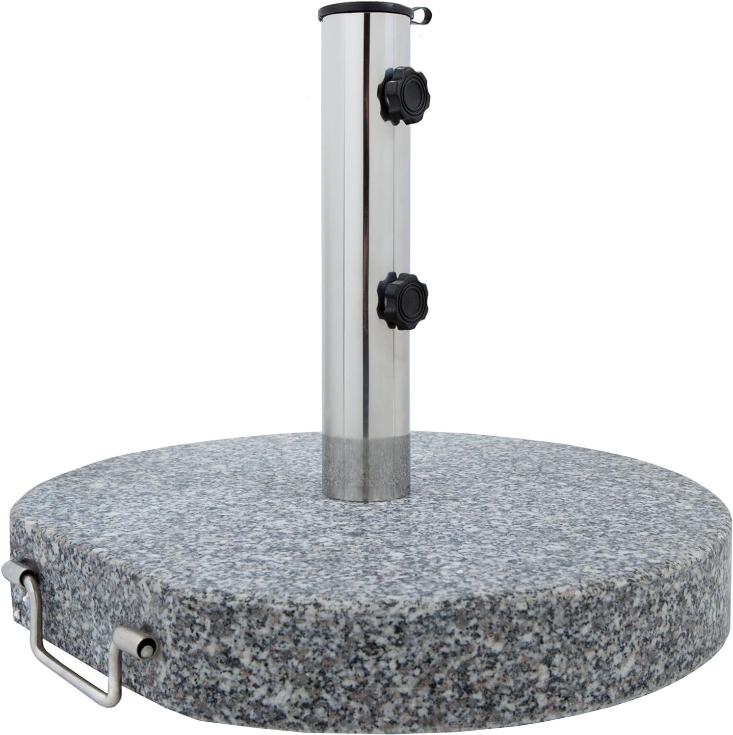 anaterra Schirmständer Sonnenschirmständer Granit 25/30kg Rund/Eckig