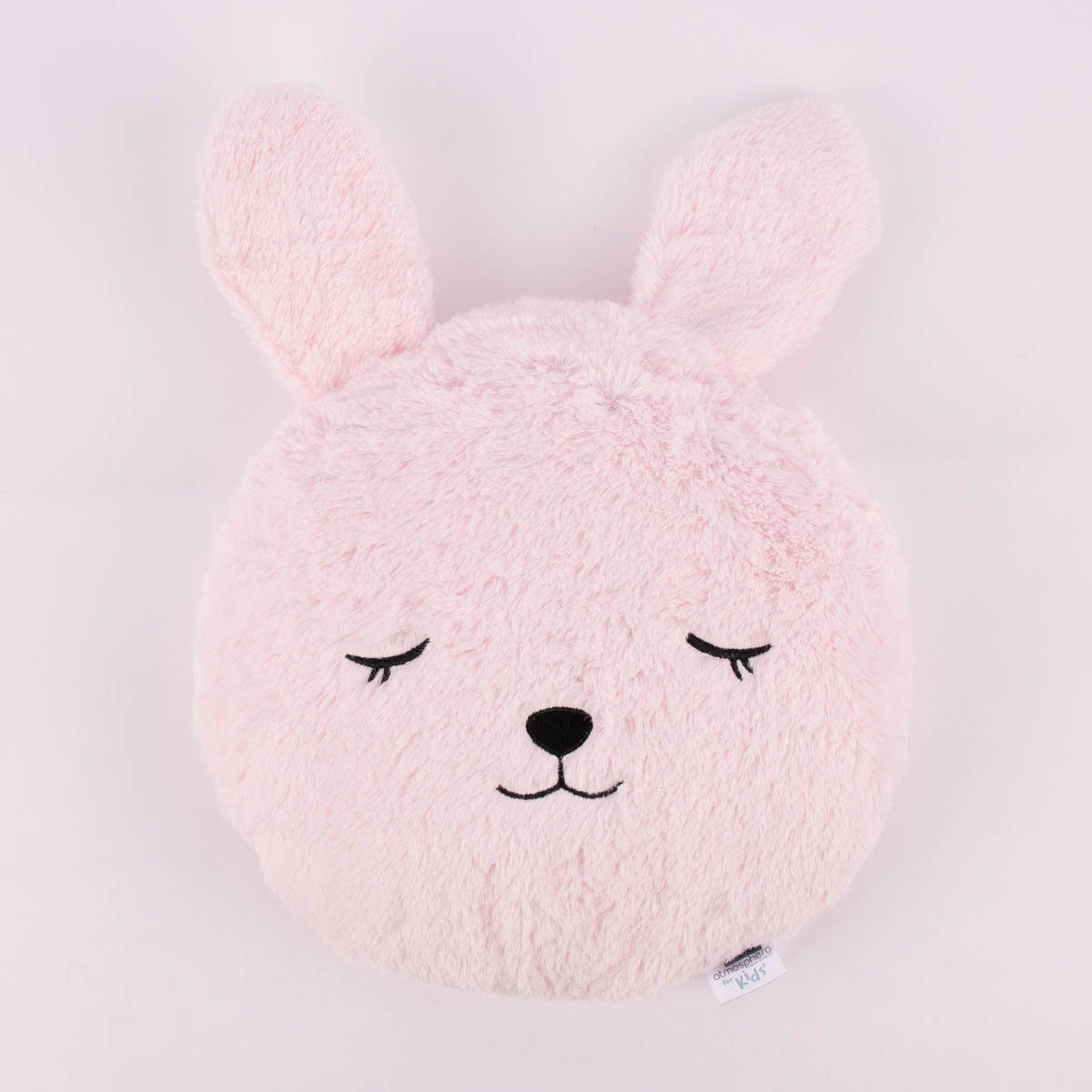 SCHÖNER LEBEN. Fellkissen Kinderkissen Hase Plüsch rosa schwarz 29x35cm günstig online kaufen