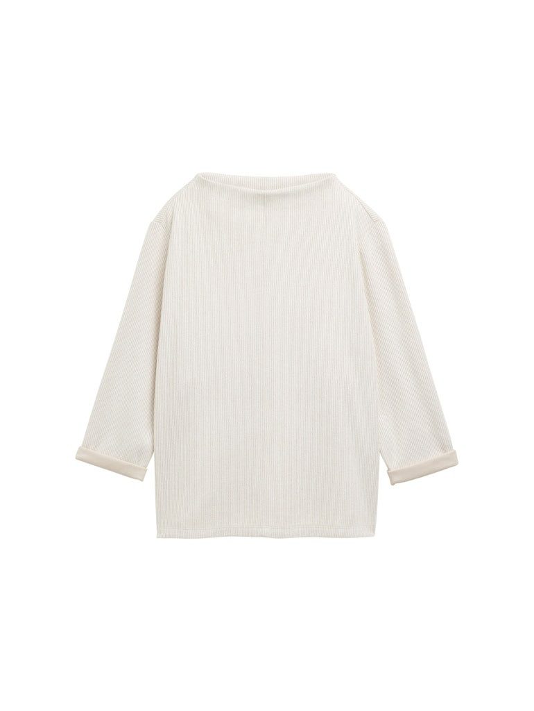 TOM TAILOR Rundhalspullover Sweatshirt In Melange-Optik mit modernem Stehkr günstig online kaufen