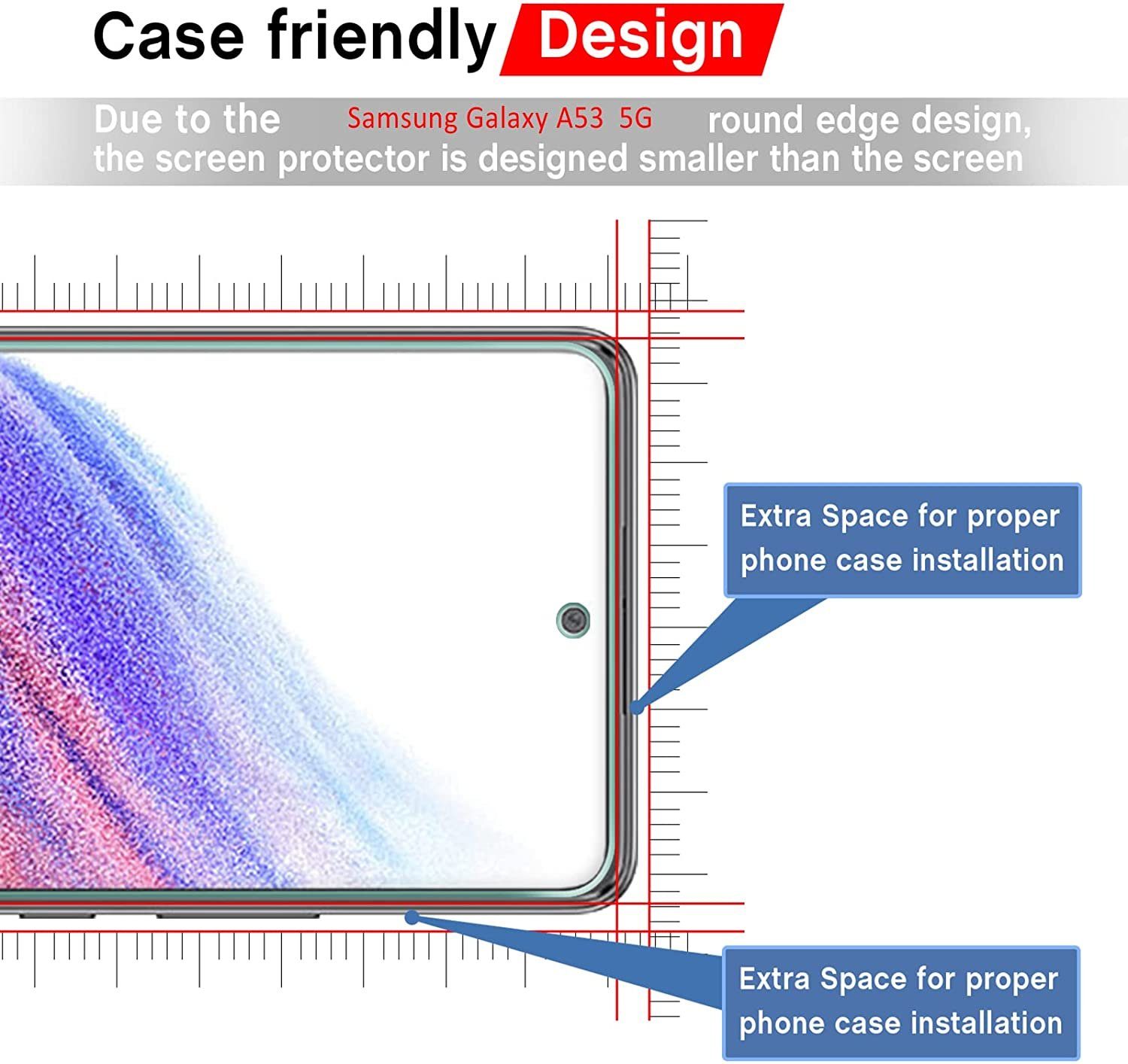 MSM Displayschutzglas 2X Schutzglas (Display + Kamera) für Samsung Galaxy A53 5G Panzerfolie – Bild 4 von 5