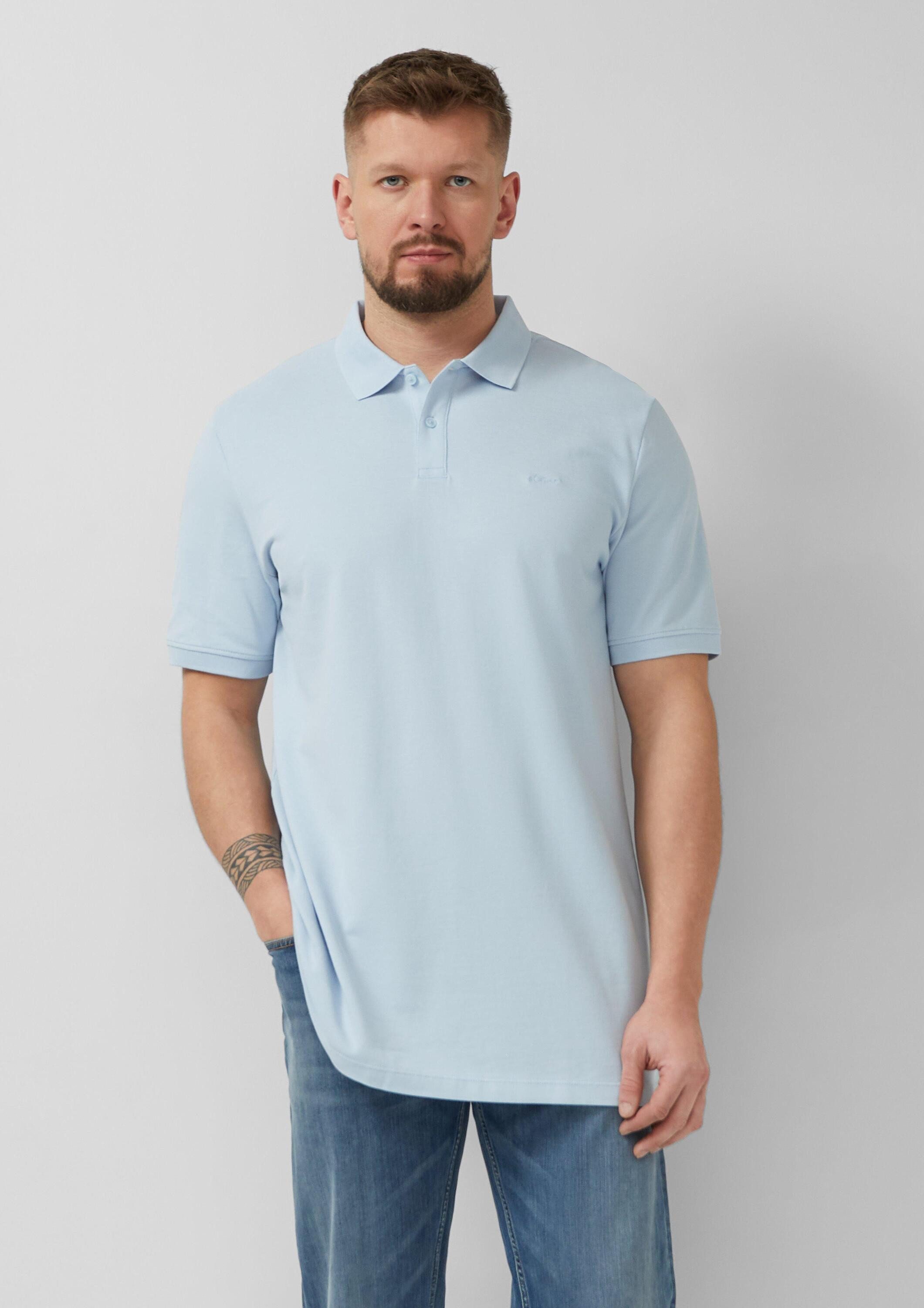 s.Oliver Kurzarmshirt Polo-Shirt Poloshirt aus Baumwollpiqué