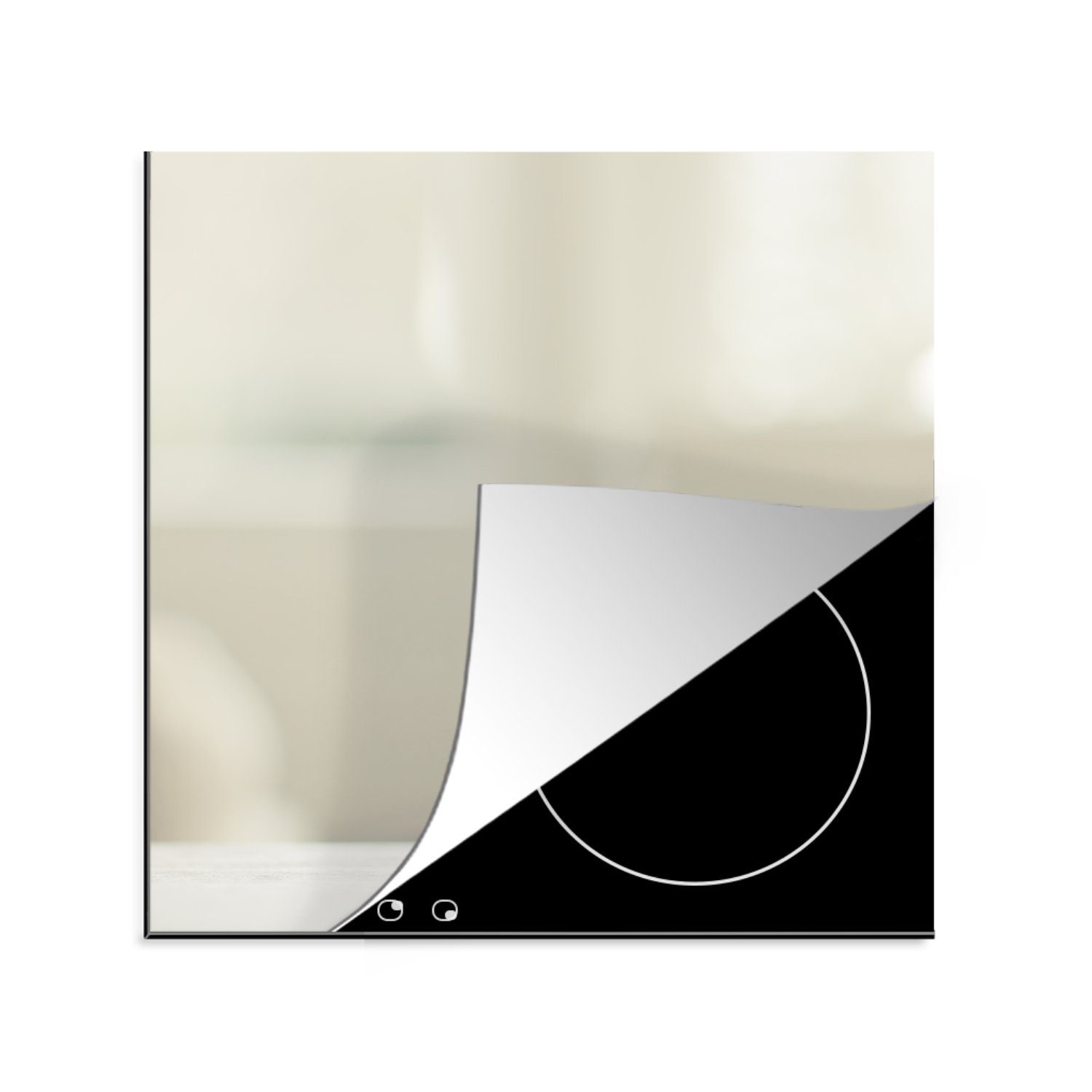 MuchoWow Herdblende-/Abdeckplatte Espresso in Glastasse, Vinyl, (1 tlg), 78x78 cm, Ceranfeldabdeckung, Arbeitsplatte für küche