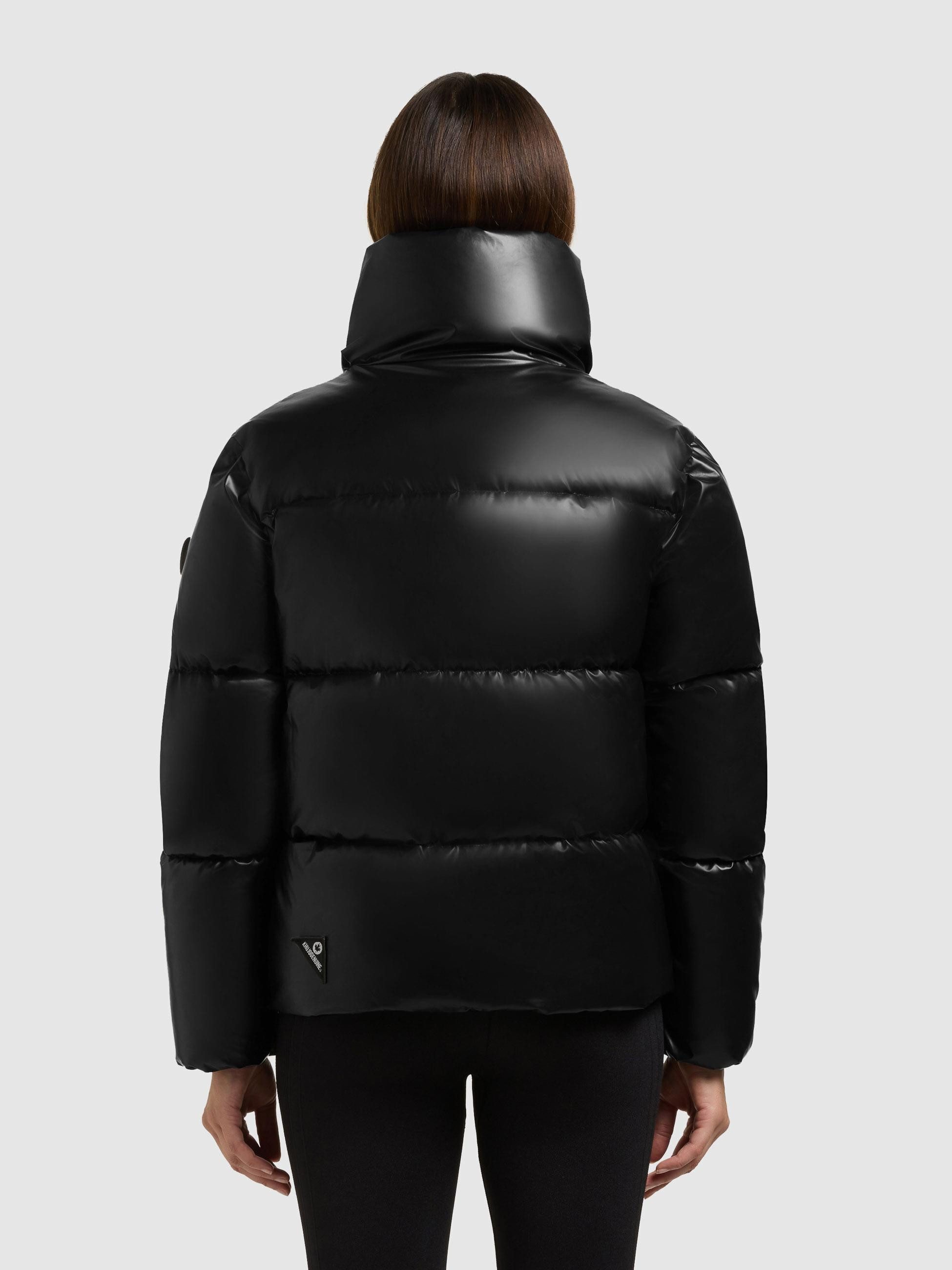 khujo Winterjacke Rinja2 Shiny Schimmernde Winter Steppjacke mit doppeltem Kragen