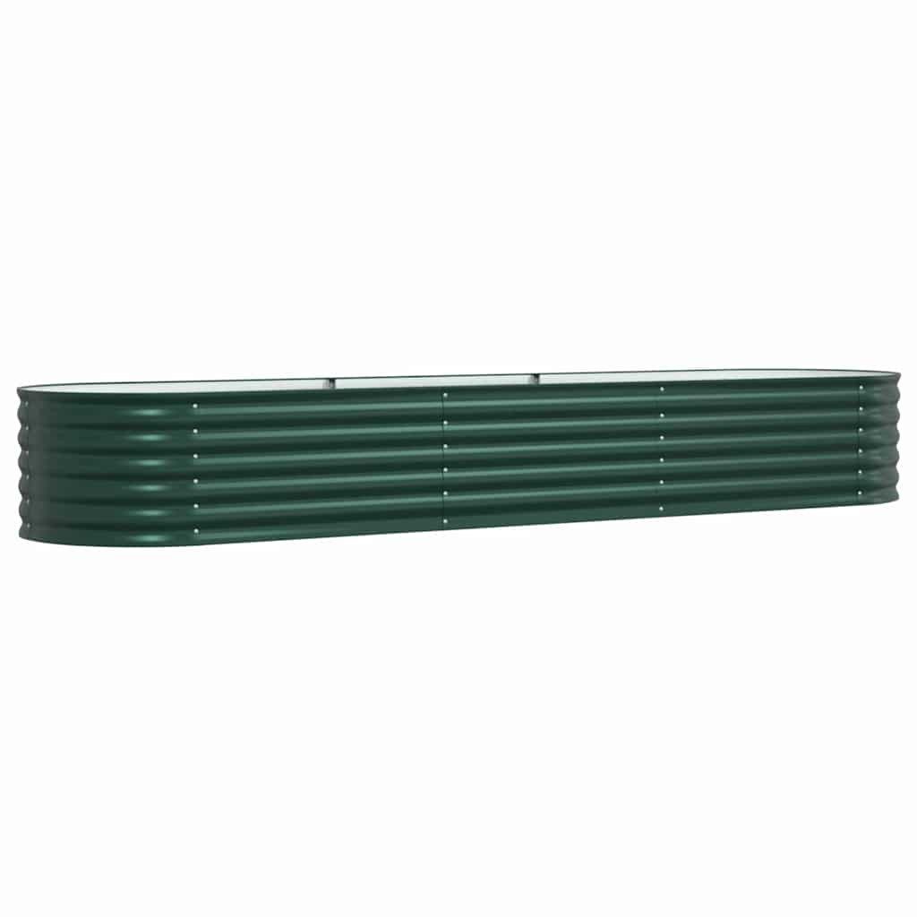 vidaXL Hochbeet Hochbeet Grün 320 x 80 x 44 cm Stahl (1 St)