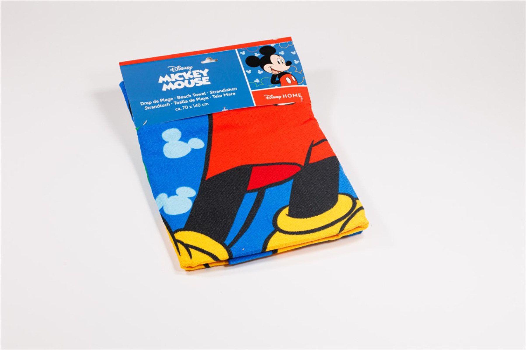 Aymax sprl Strandtuch Disney Mickey Mouse Badehandtuch aus 100% Baumwolle 70x140 cm