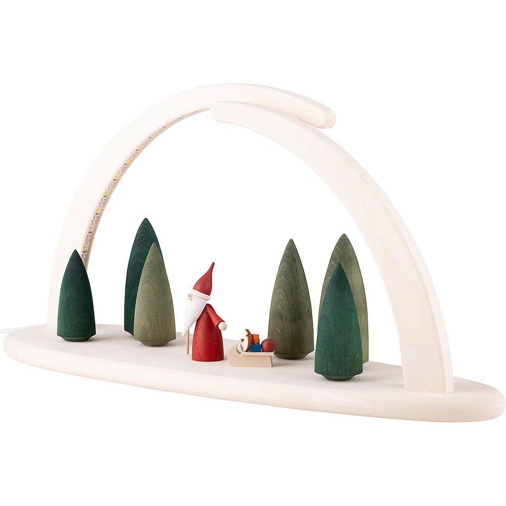Seiffener Volkskunst Schwibbogen Weihnachtswichtel (42x21cm) Leuchterbogen von Seiffener Volkskunst – Bild 3 von 5