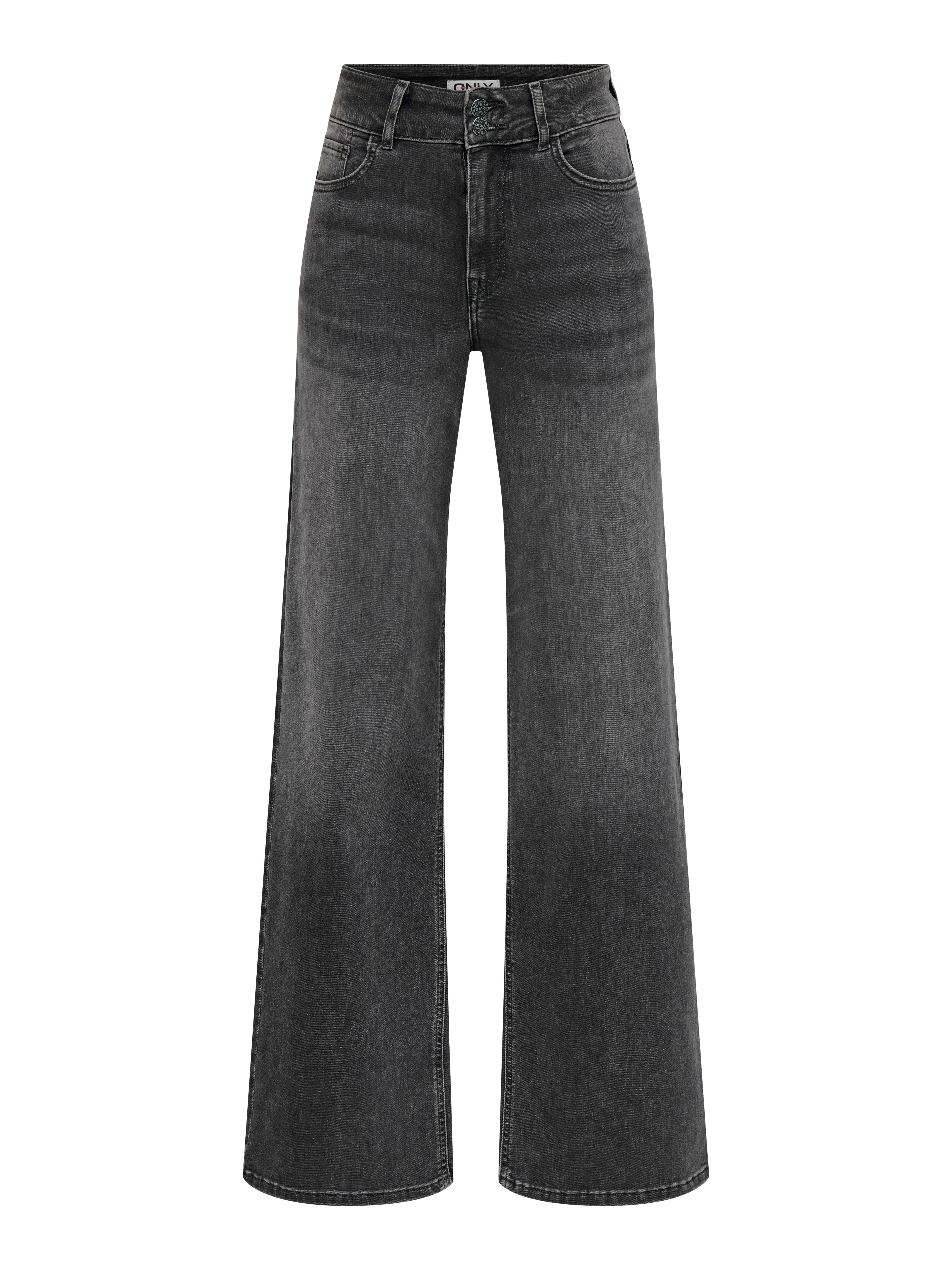 ONLY High-waist-Jeans ONLMADISON BLUSH HW WD DB BT SIK221 NOOS hohe Leibhöhe, weite Beinform, gewaschener Denim-Look