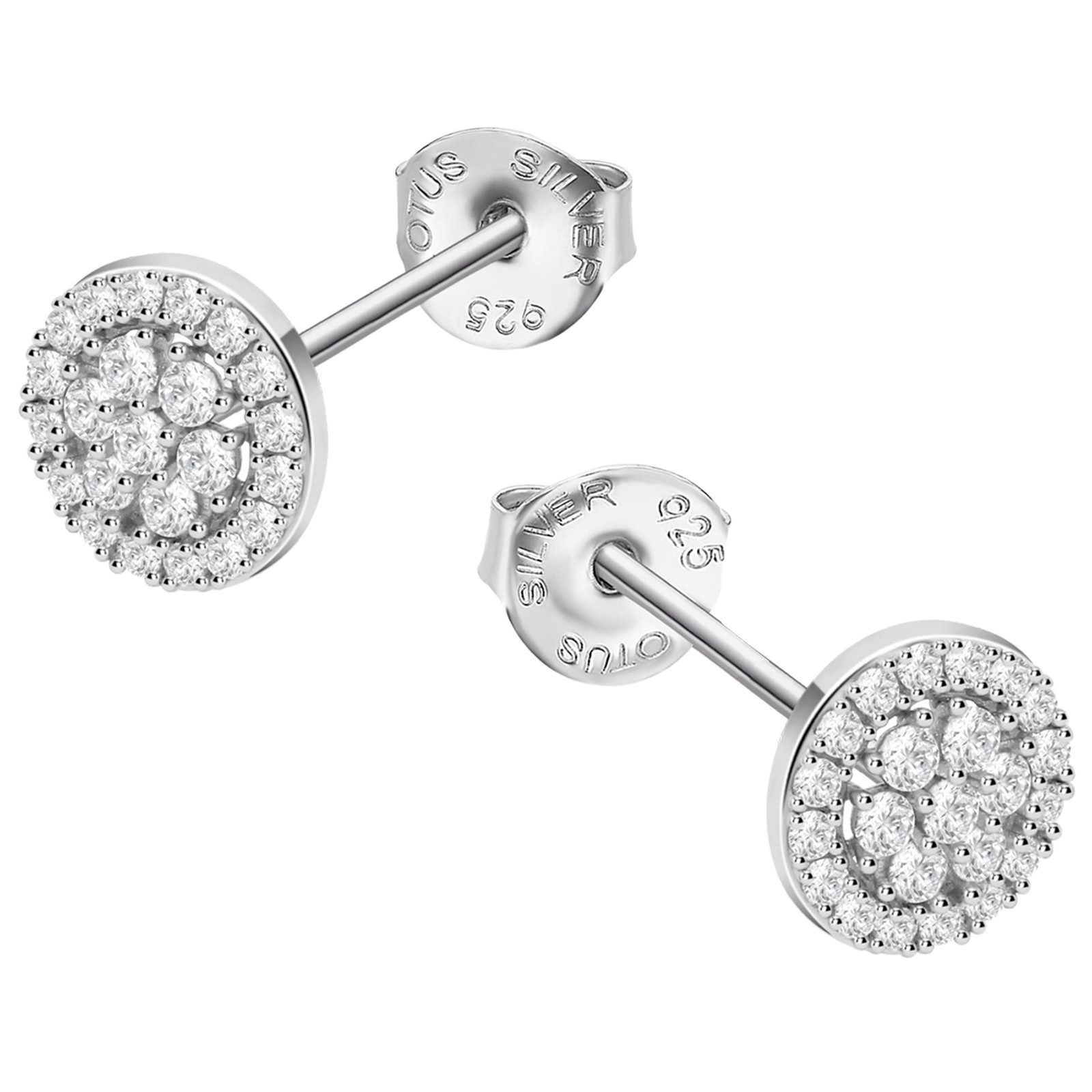 LOTUS SILVER Paar Ohrstecker LOTUS Silver Zirkoniastein 925 Silber (Ohrstecker), Ohrstecker Zirkoniastein 925 Sterling Silber, Farbe: weiß, silber