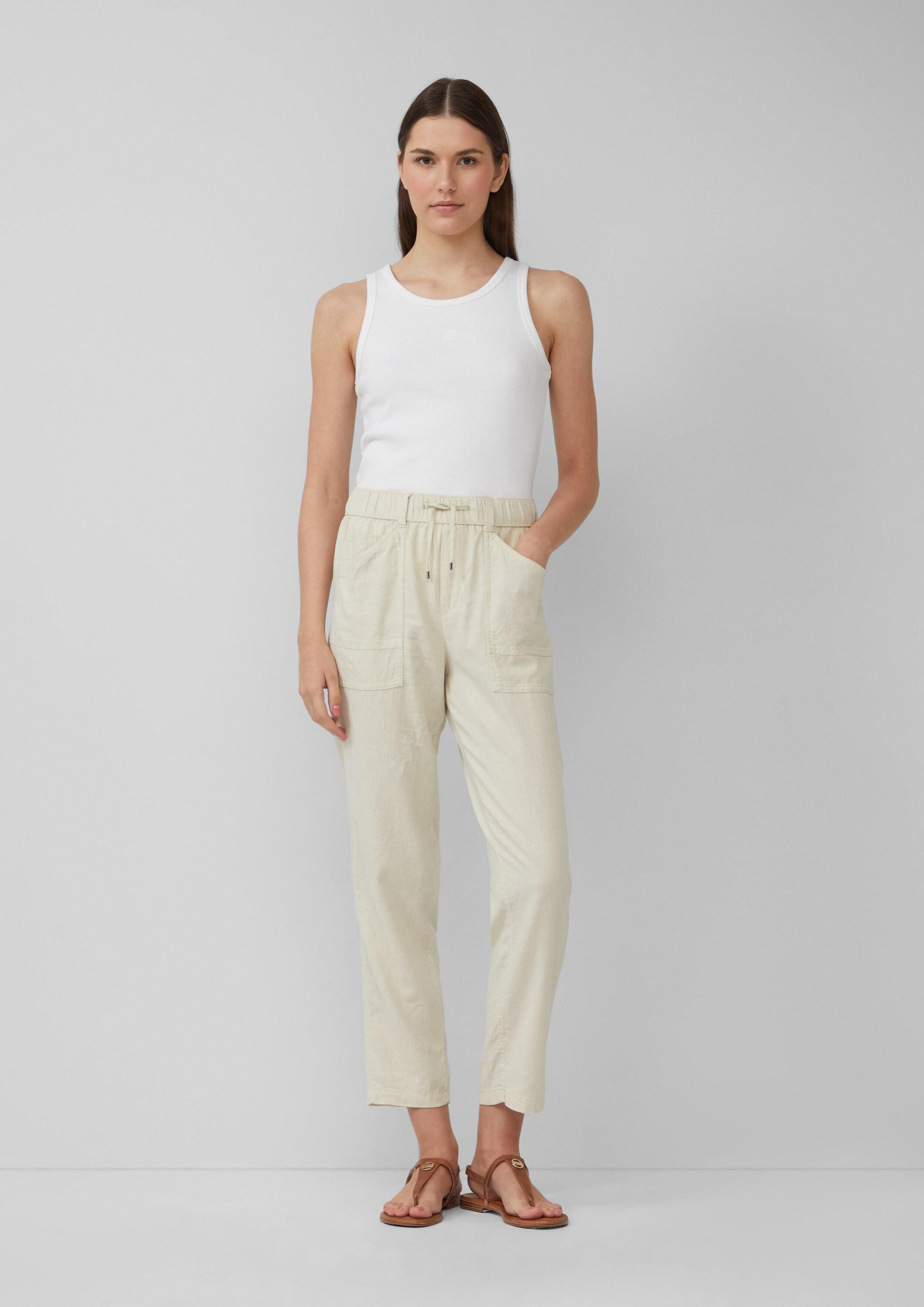 s.Oliver Chinos Hose Leinenmix-Hose im Relaxed günstig online kaufen