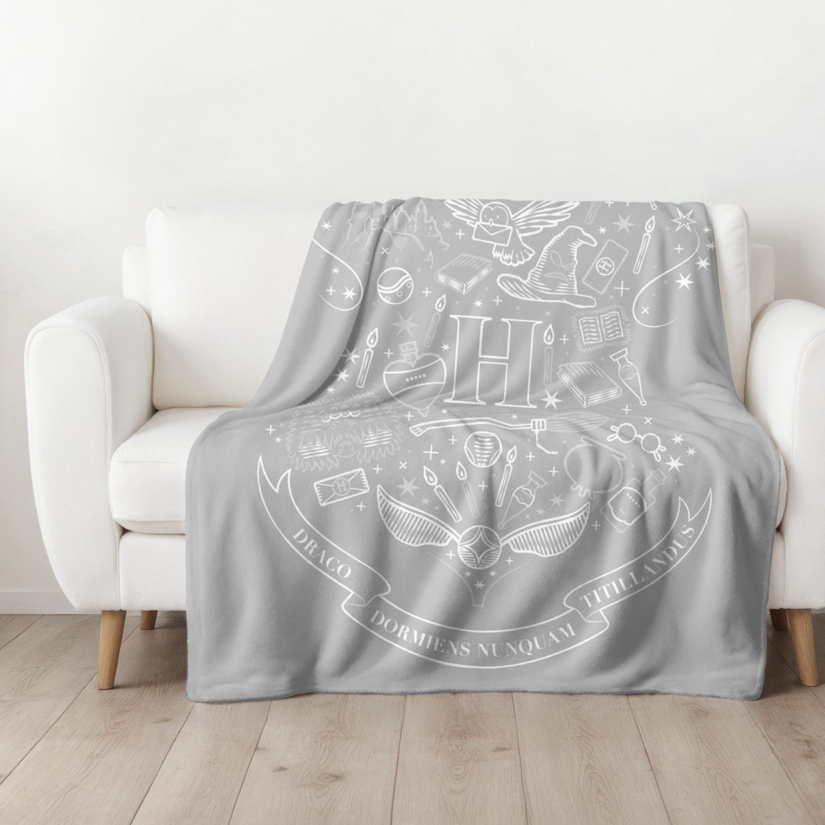 Wohndecke Harry Potter 150x200 cm, hochwertige Sofadecke für Hogwarts Fans, günstig online kaufen