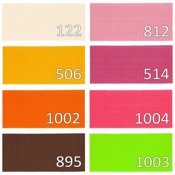 maDDma Gurtband Polyester 10m lang 25mm breit Farbwahl Rollladengurt, 153 grün