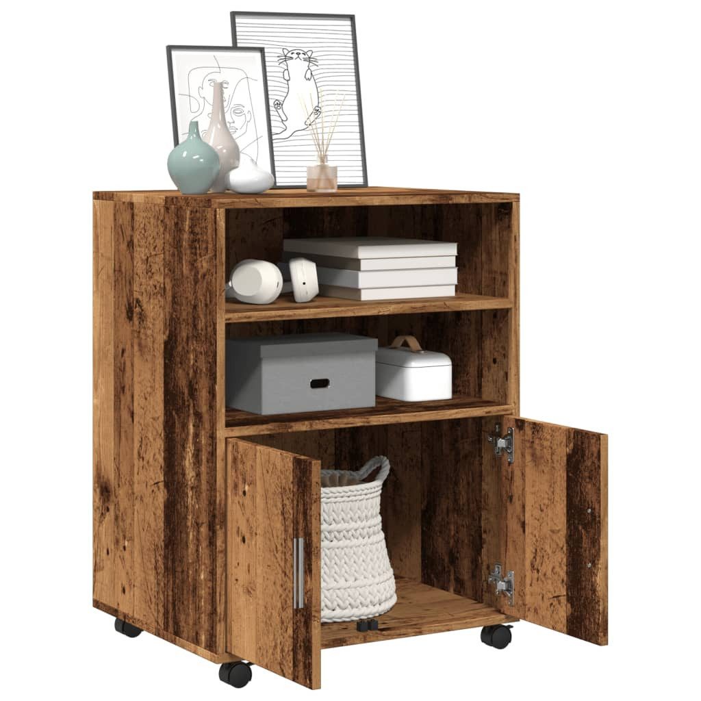 vidaXL Aktenschrank Rollschrank Altholz-Optik 60x48x81 cm günstig online kaufen