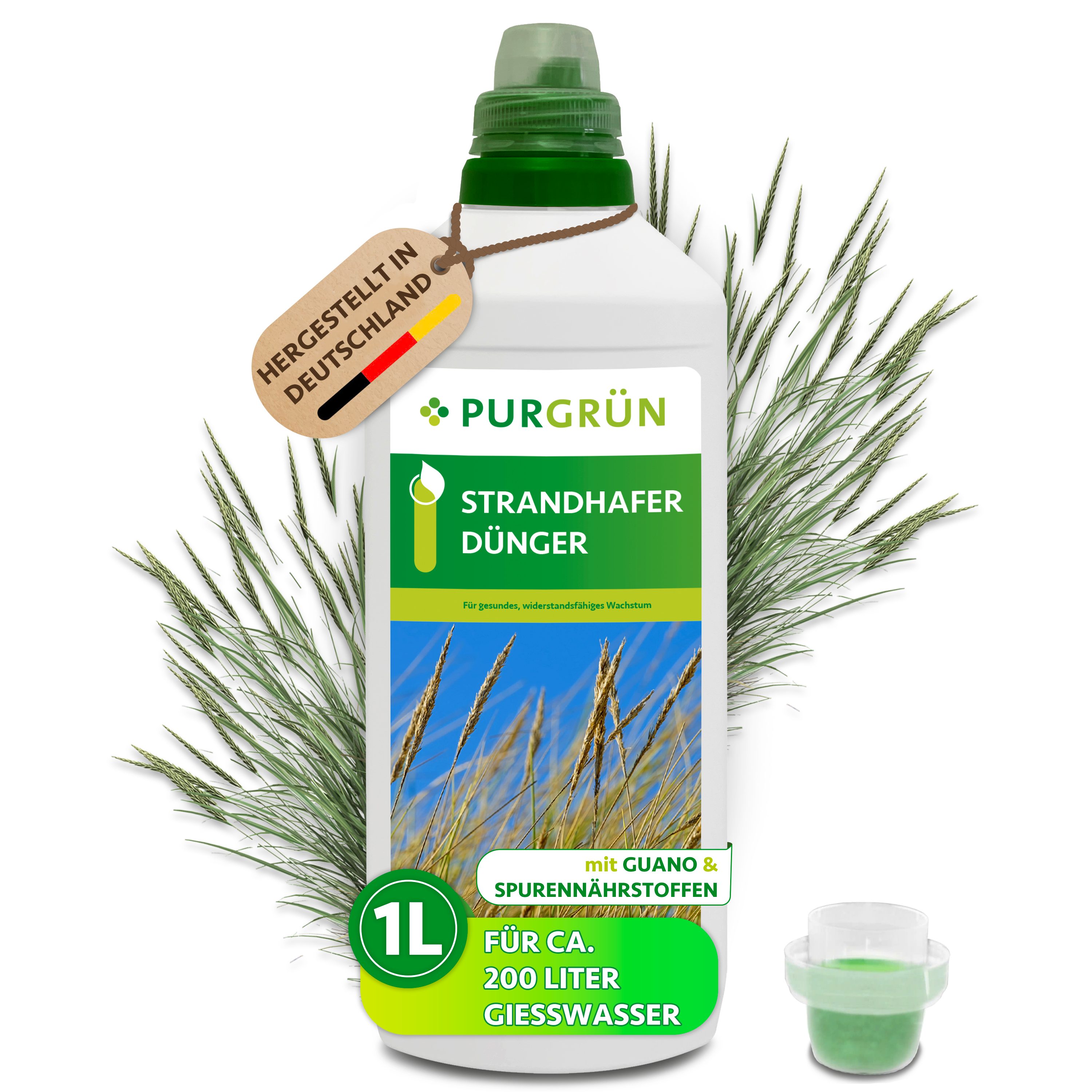 Purgrün Universaldünger Strandhafer Dünger, NPK 5+7+8, natürlicher Guano, 1 Liter, Flüssigdünger, 1-St., 1 Liter