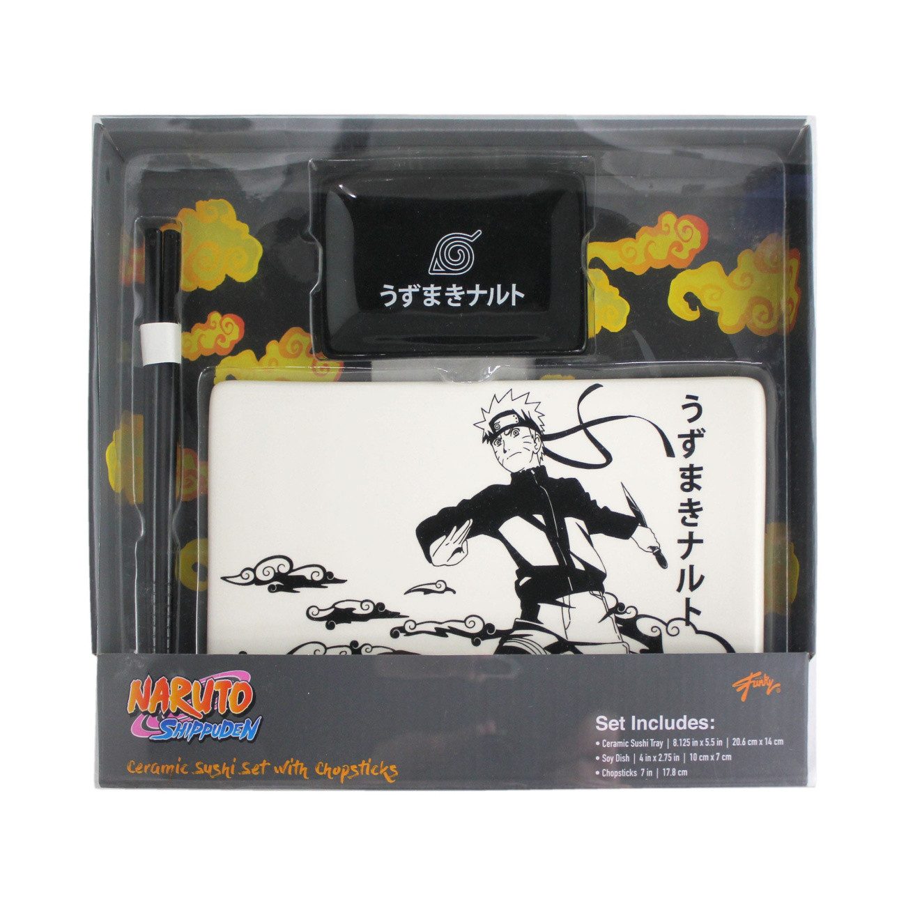 Just Funky Suppenschüssel Naruto Shippuden Keramik Sushi Set mit Essstäbchen Naruto