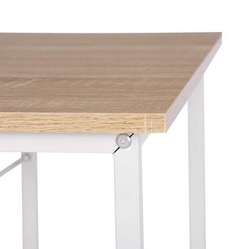 Woltu Schreibtisch (1-St), aus Holz und Stahl, mit Ablage, ca. 120x60x75 cm