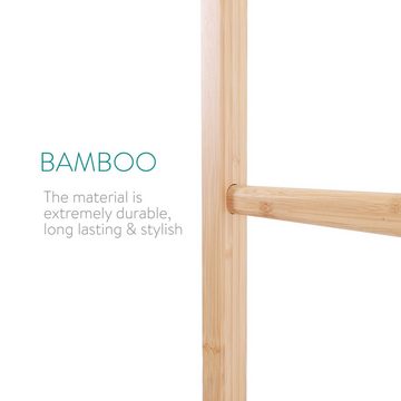 Navaris Handtuchständer Holzleiter aus Bambus - für Handtücher, Kleidung und Accessoires