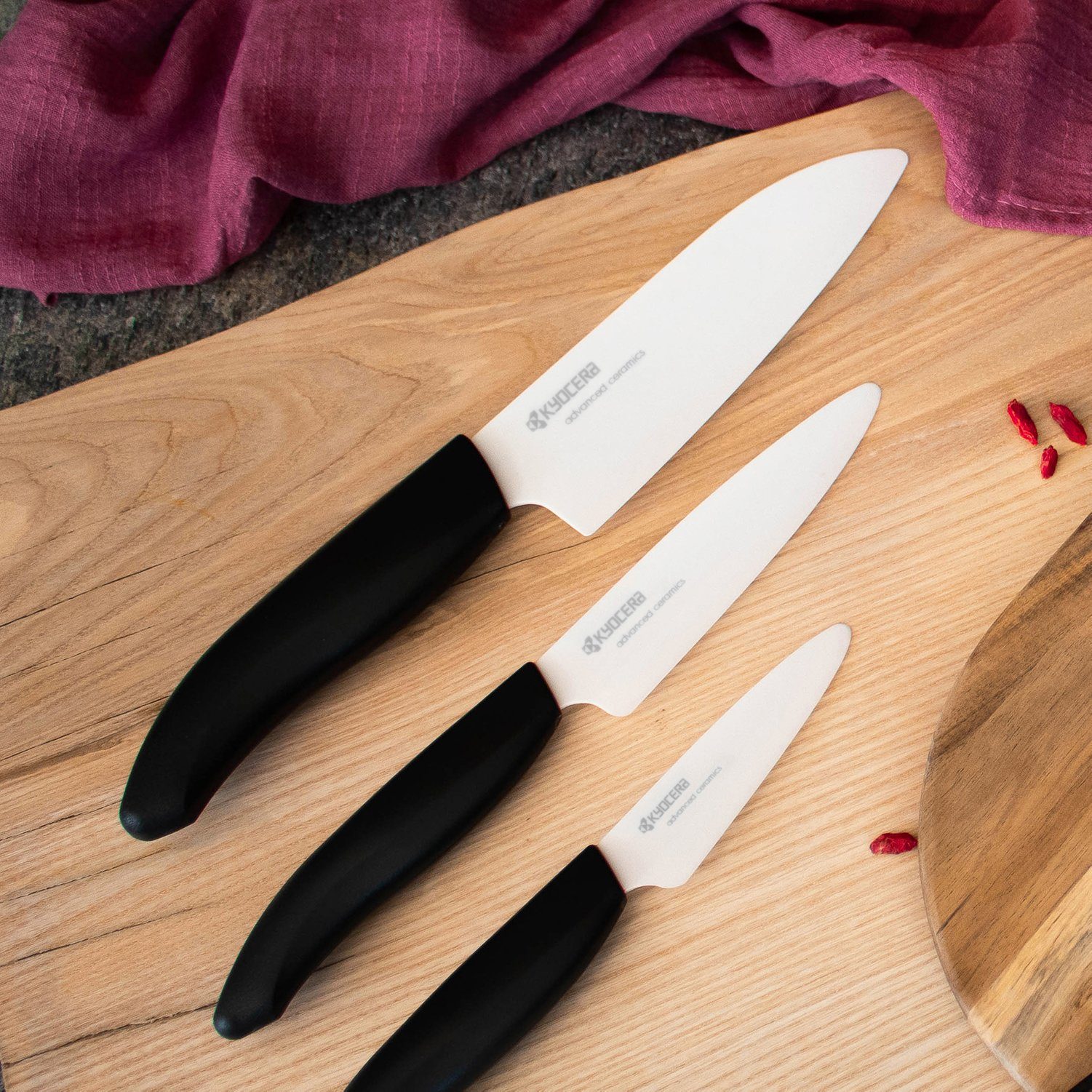 KYOCERA Allzweckmesser GEN NATURE, für Obst und Gemüse, Klingenlänge: 11 cm