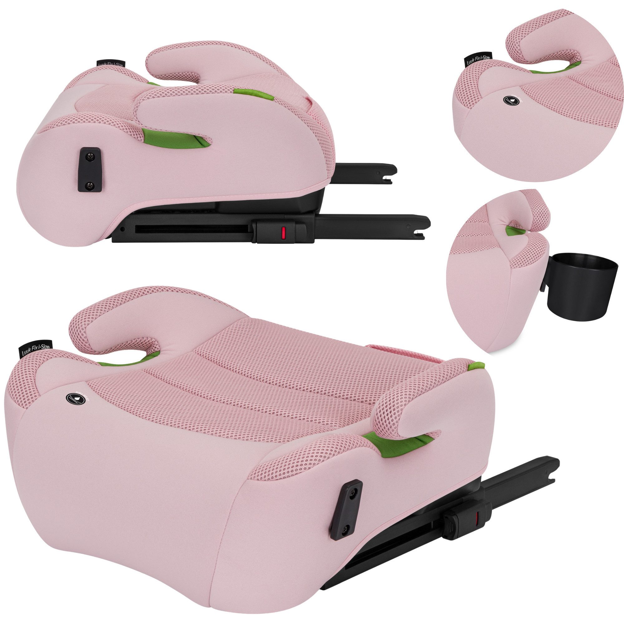 lionelo Kindersitzerhöhung LUUK FIX I-SIZE, ab: ab 2 Jhre, bis: bis zu 4 Jahre oder länger, ab: 125,00 cm, bis: 150,00 cm, (Set), ISOFIX / I-SIZE / Maschinenwaschbar / 22-36 kg / 125-150 cm