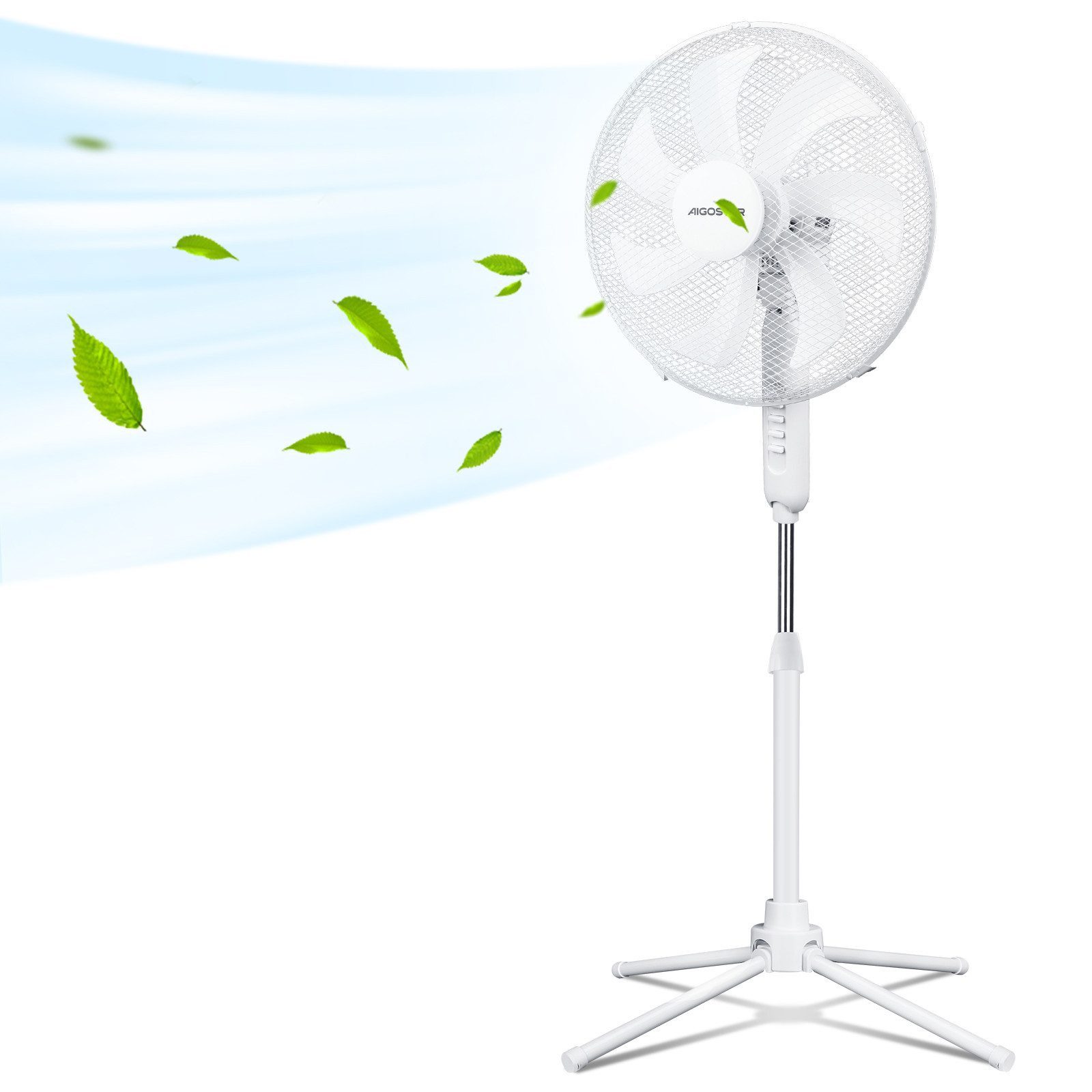 Aigostar Standventilator Leise Ventilator, Oszillation, 3 günstig online kaufen