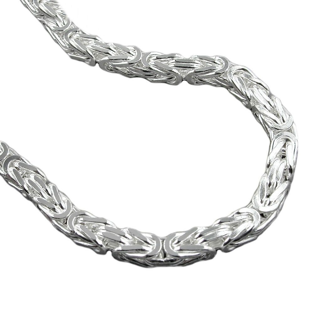 unbespielt Gliederarmband Armband Königskette vierkant Silber für glänzend 19 und 925 Herren kleiner Damen Silberschmuck cm Schmuckbox, inklusive