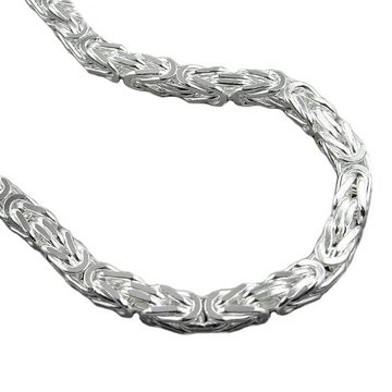 unbespielt Gliederarmband Armband Königskette vierkant glänzend 925 Silber 19 cm inklusive kleiner Schmuckbox, Silberschmuck für Damen und Herren