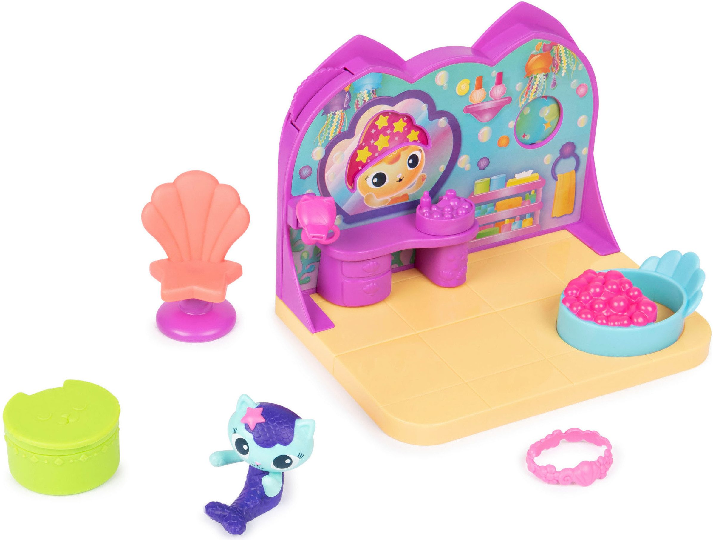 Spin Master Spielwelt Gabby's Dollhouse – Deluxe Room - MerCat Spa (Cat Adventure)