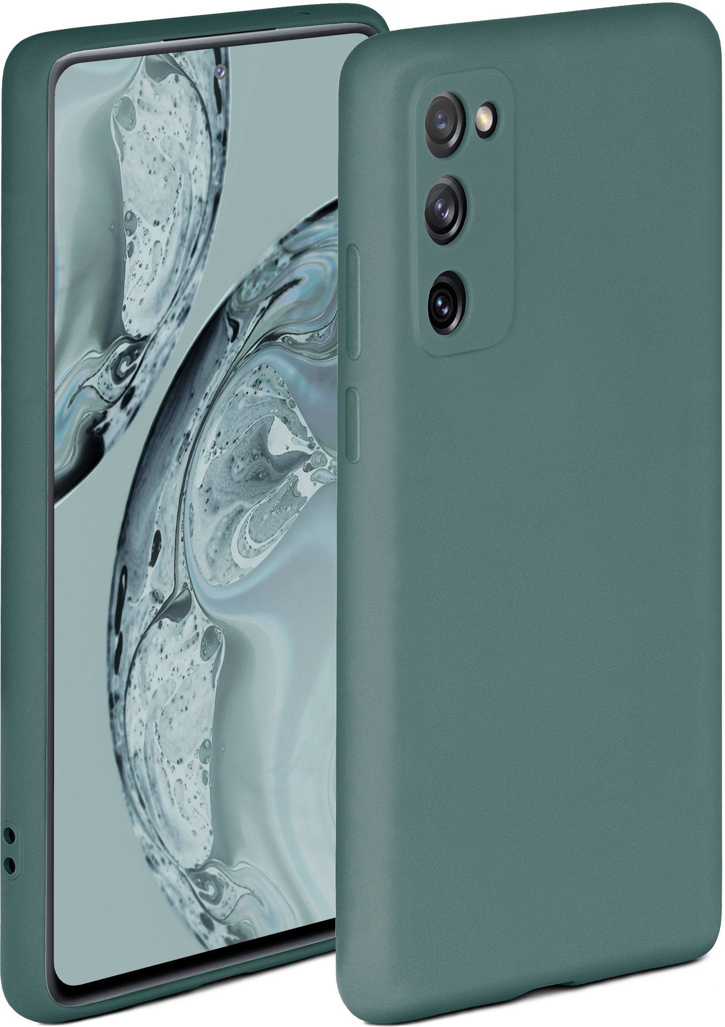 ONEFLOW Handyhülle Soft Case, Hülle aus Silikon, Schutzhülle Bumper, Backcover abdeckung, Silicon Handytasche, Silikonhülle, Schutz Cover, weiche Handyhülle - matt Petrol