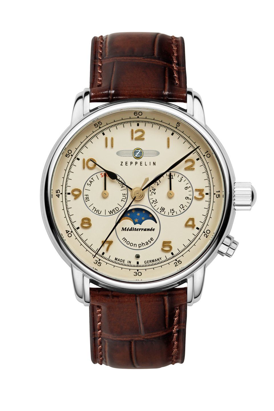 ZEPPELIN Quarzuhr LZ 121 Méditarrenée Moonphase 9636-5, Armbanduhr, Herrenu günstig online kaufen