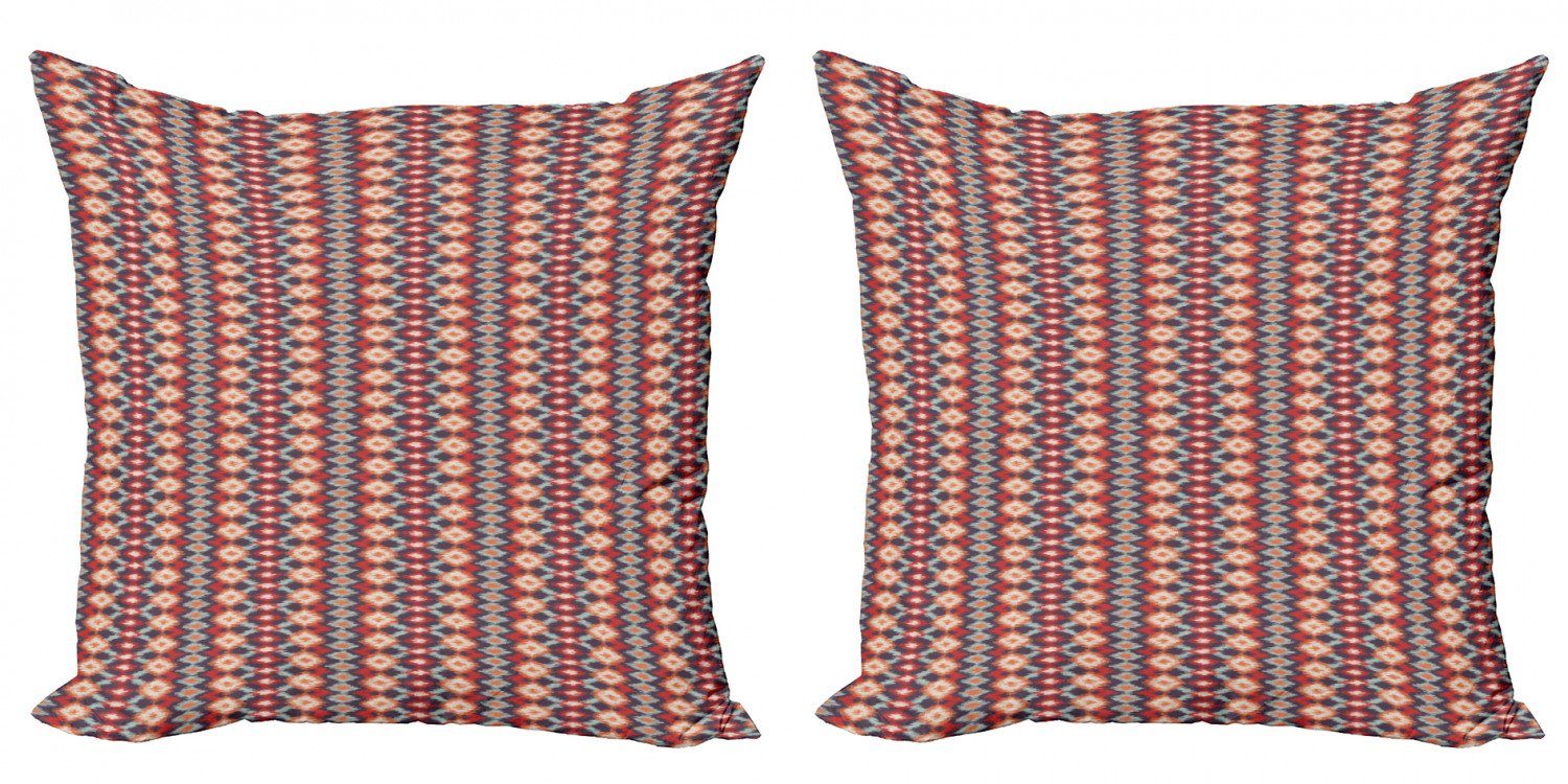 Kissenbezüge Modern Accent Doppelseitiger Digitaldruck, Abakuhaus (2 Stück), Ikat indigene Muster