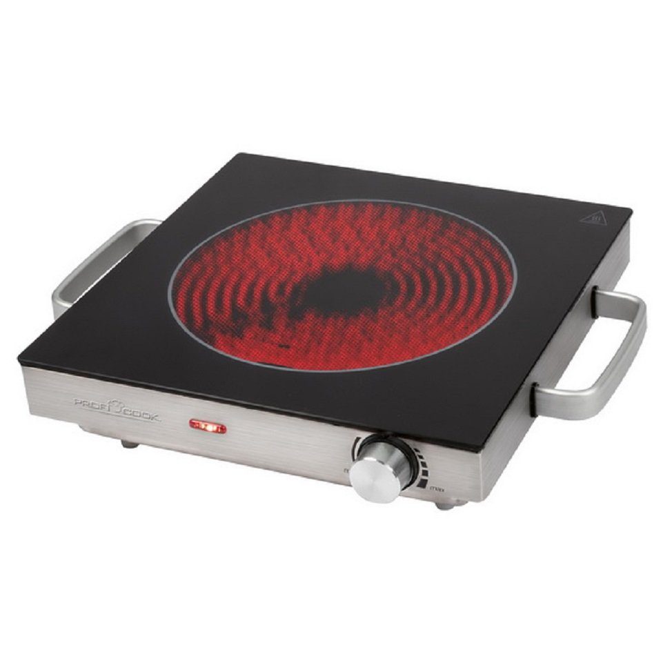 ProfiCook Elektro-Kochfeld, Robuste Aluminium-Griffe (wärmeisoliert)