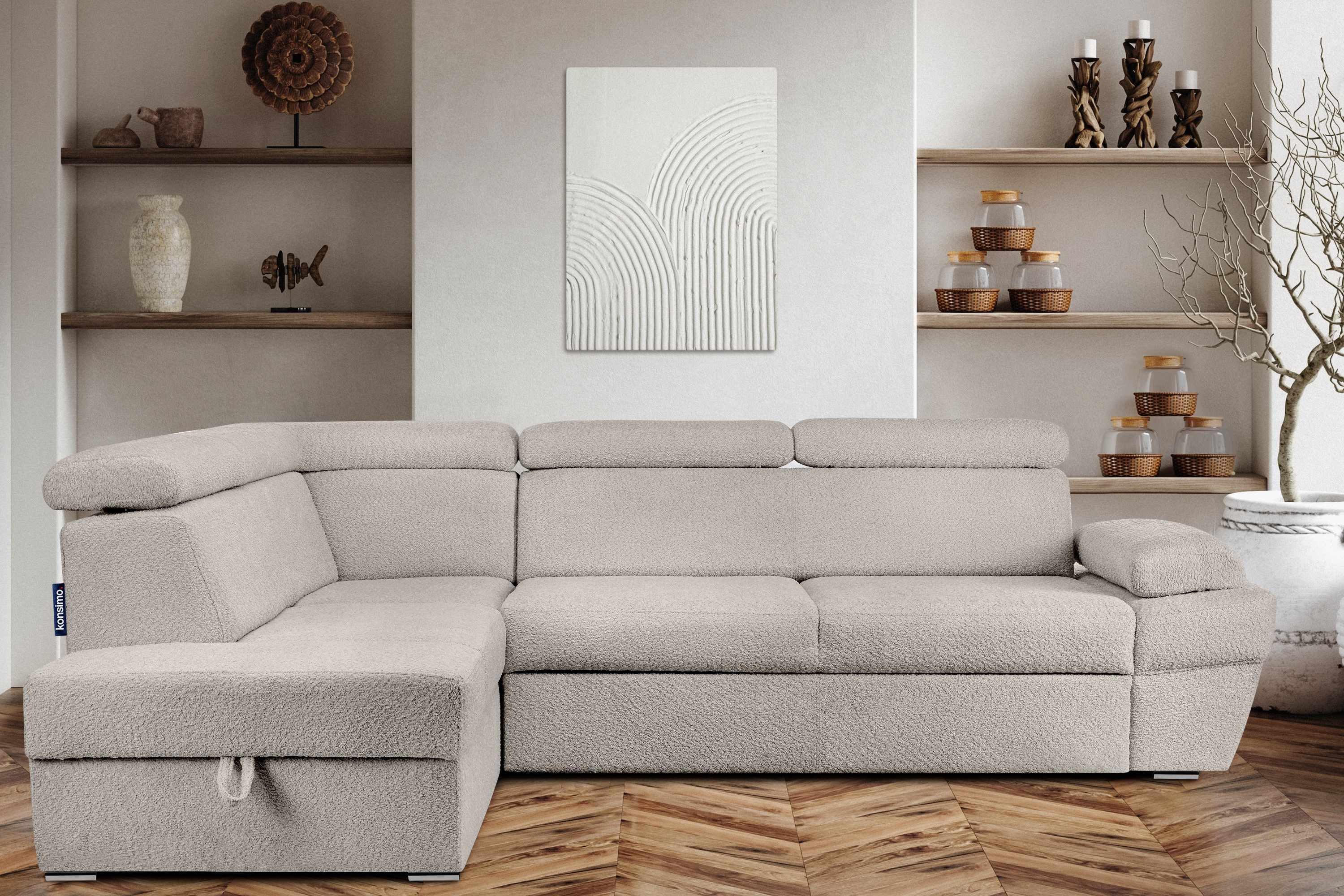 KONSIMO® Ecksofa RATLO Ecksofa, mit Bettfunktion günstig online kaufen