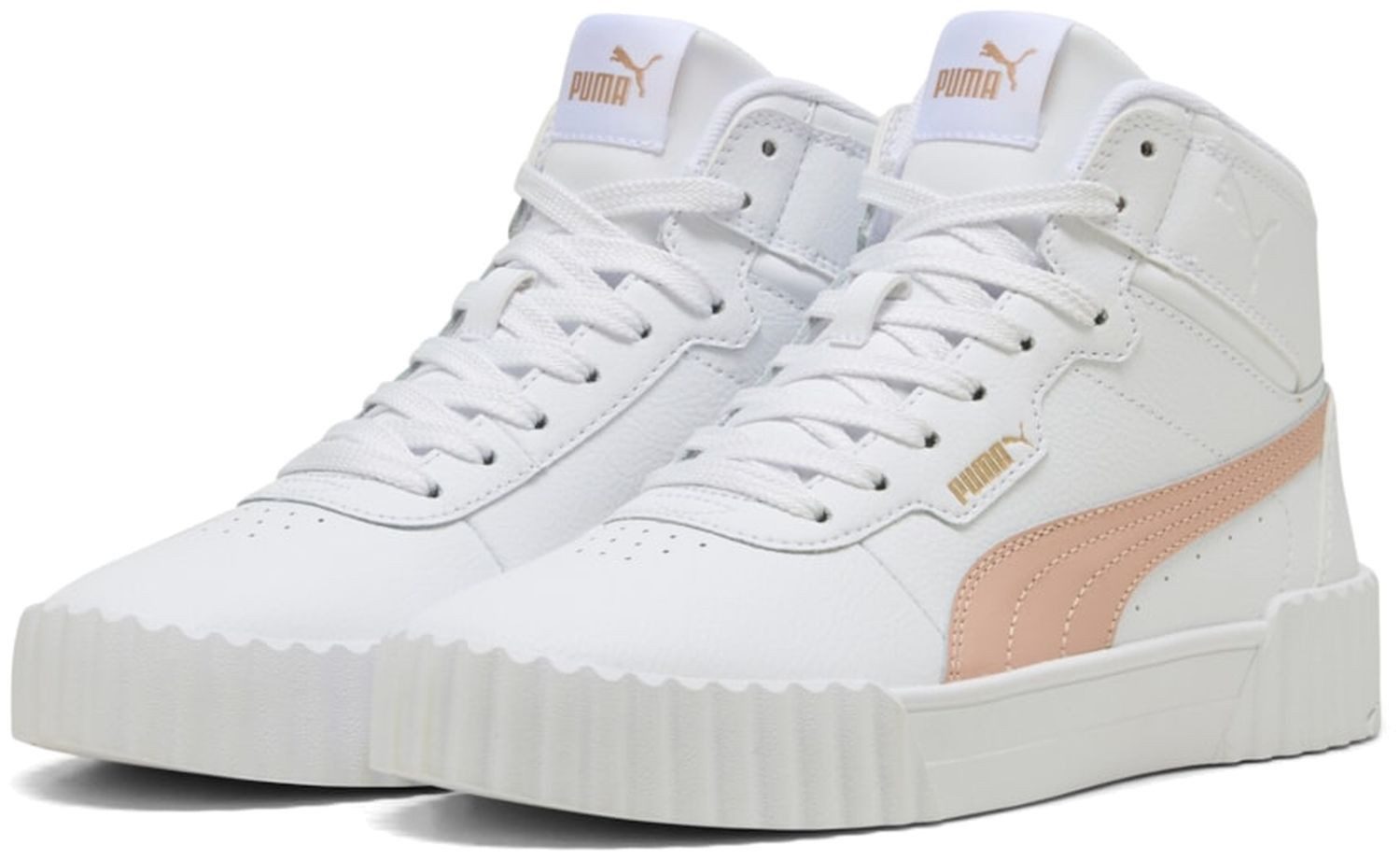 PUMA Puma Carina 3.0 Mid White-Rose Quartz-Gold Sneaker – Bild 2 von 5