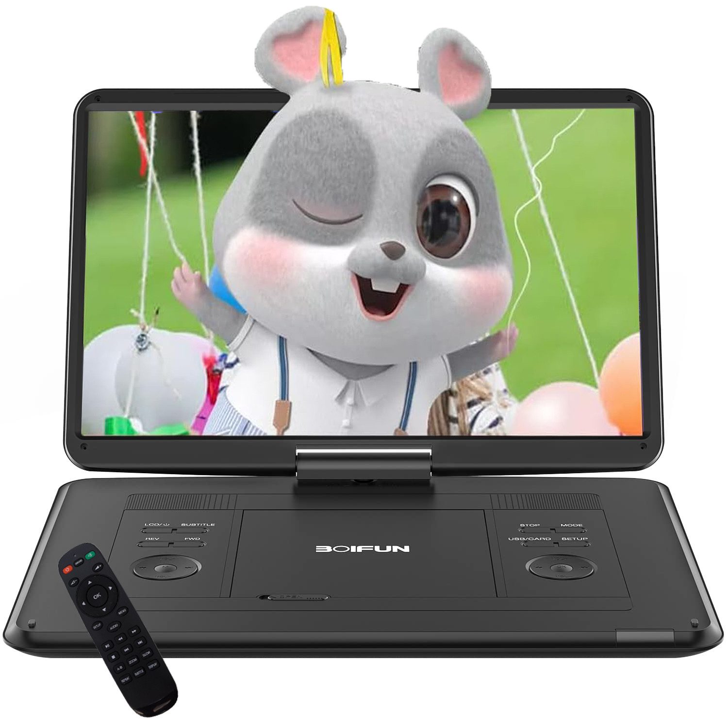 17,5" Tragbarer DVD-Player für Kinder im Auto 15,6" Schwenkbildschirm Portabler DVD-Player