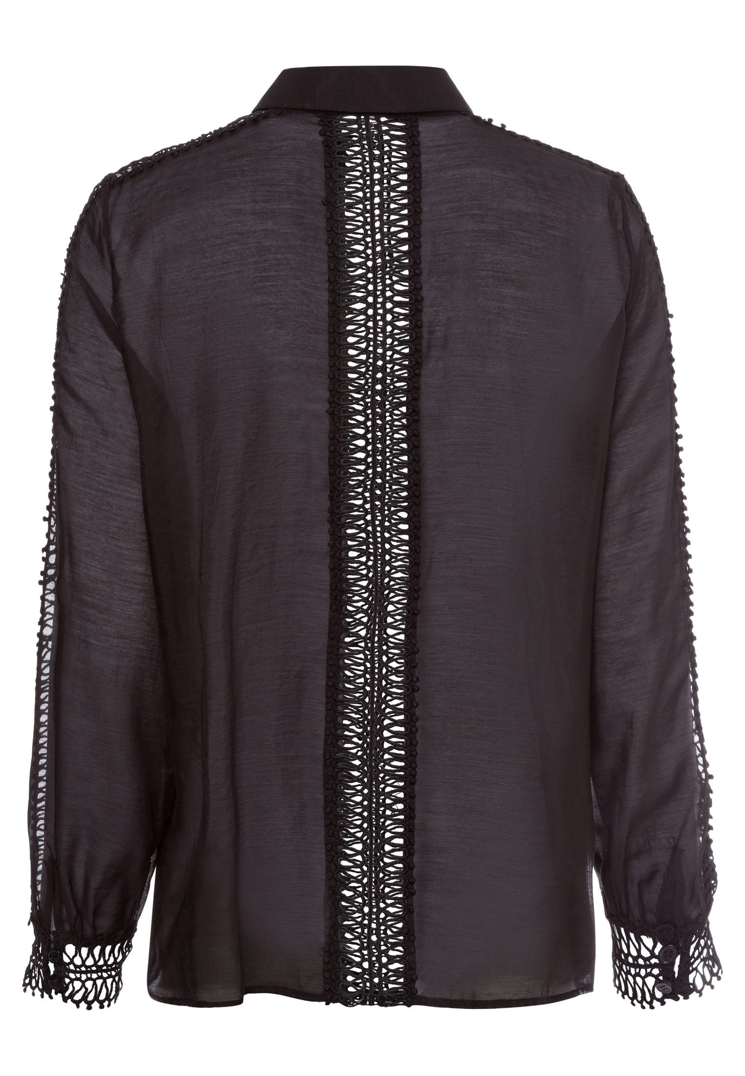 MARC AUREL Hemdbluse mit Spitzen-Bändern günstig online kaufen